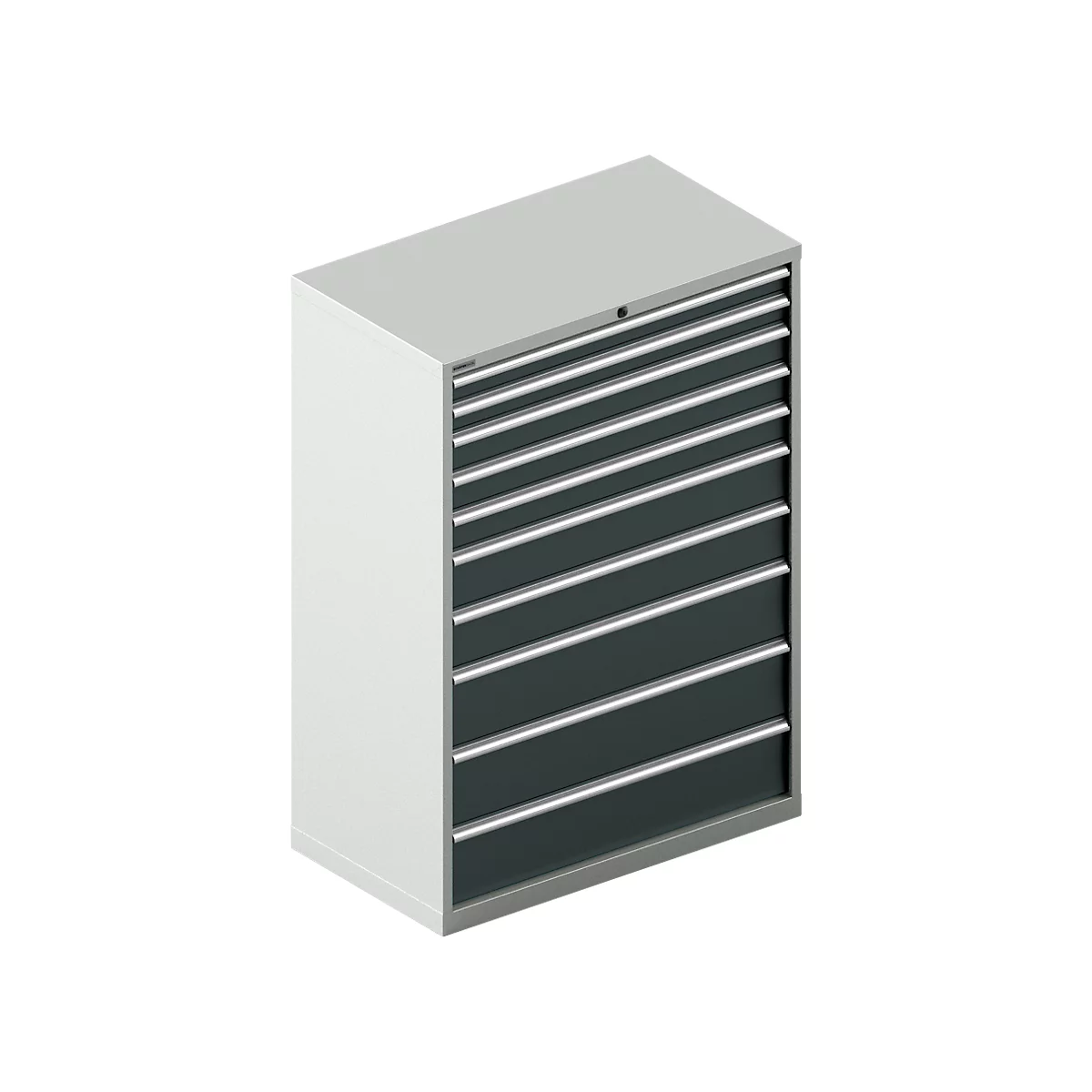 Schäfer Shop Select Ladekast 54-27, 10 laden, tot 75 kg, B 1023 x D 572 x H 1450 mm, lichtgrijs/antracietgrijs.