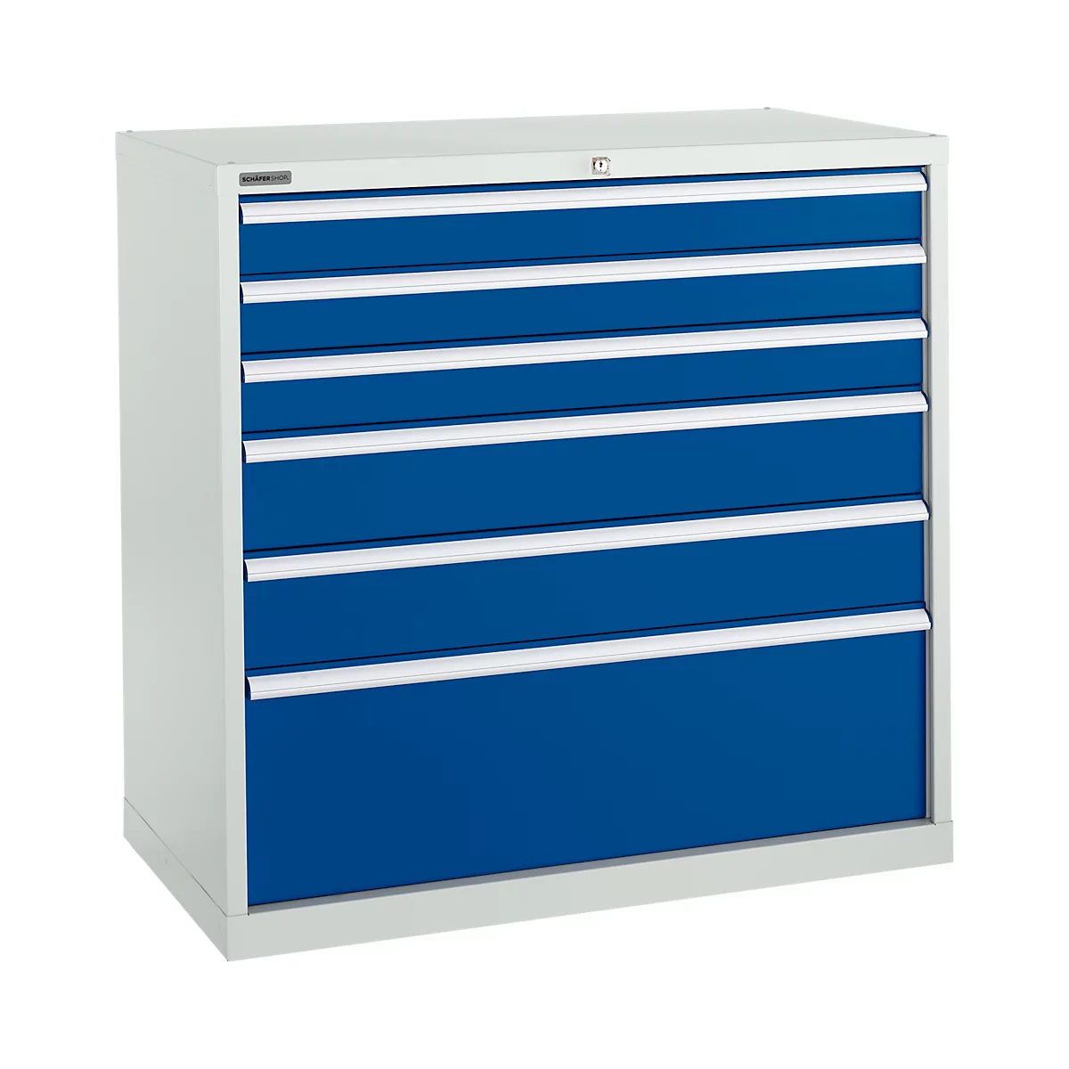 Schäfer Shop Select Ladekast 54-27, 6 laden, tot 75 kg, B 1023 x D 572 x D 572 x H 1000 mm, gentiaanblauw, 6 lades, tot 75 kg, B 1023 x D 572 x H 1000 mm, gentiaanblauw