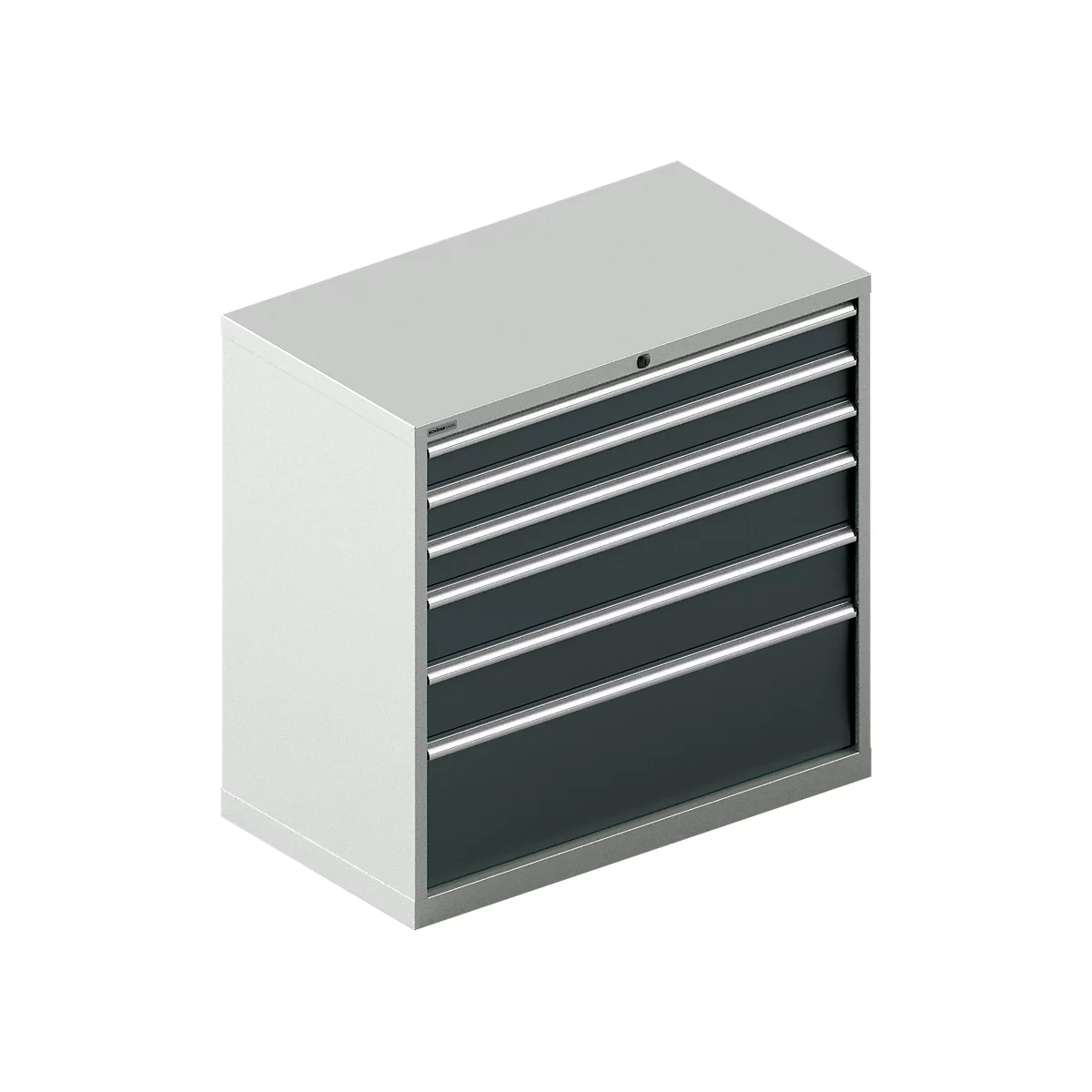 Schäfer Shop Select Ladekast 54-27, 6 laden, tot 75 kg, B 1023 x D 572 x H 1000 mm, lichtgrijs/antracietgrijs.