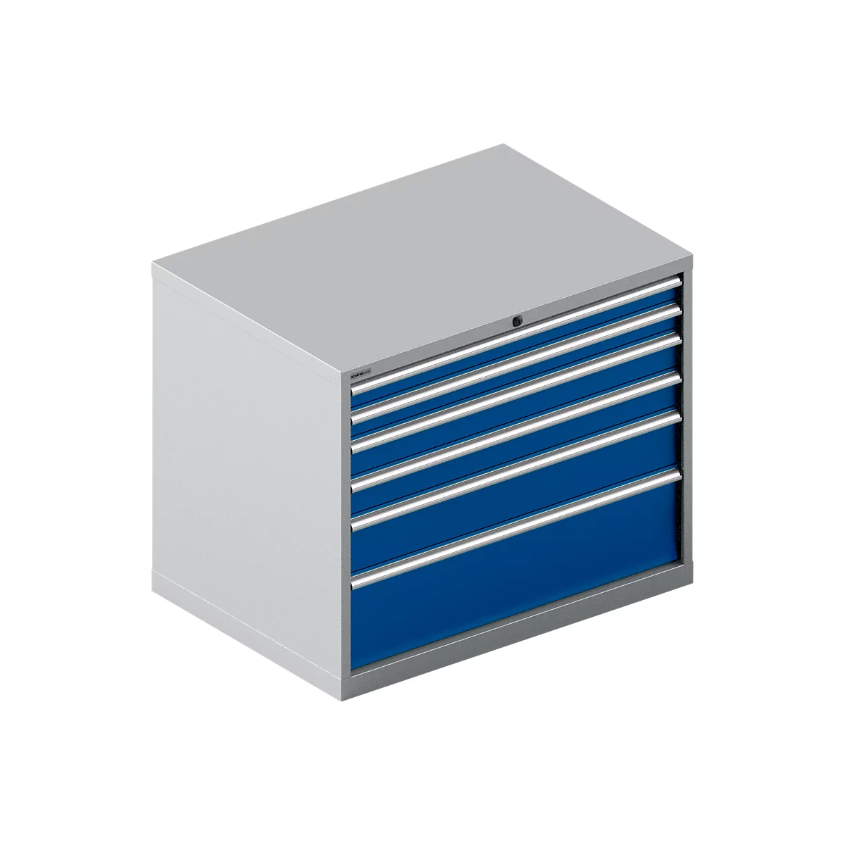 Schäfer Shop Select Ladekast 54-36 6 wit aluminium/enziumblauw wit