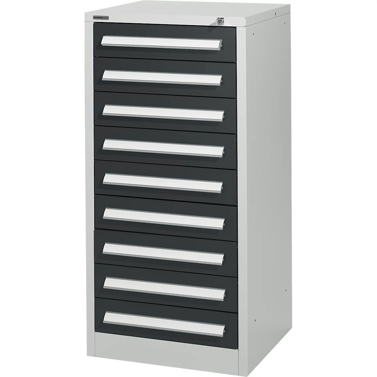 Schäfer Shop Select ladekast SF 90, 9 laden, lichtgrijs RAL 7035 antracietgrijs RAL 7016