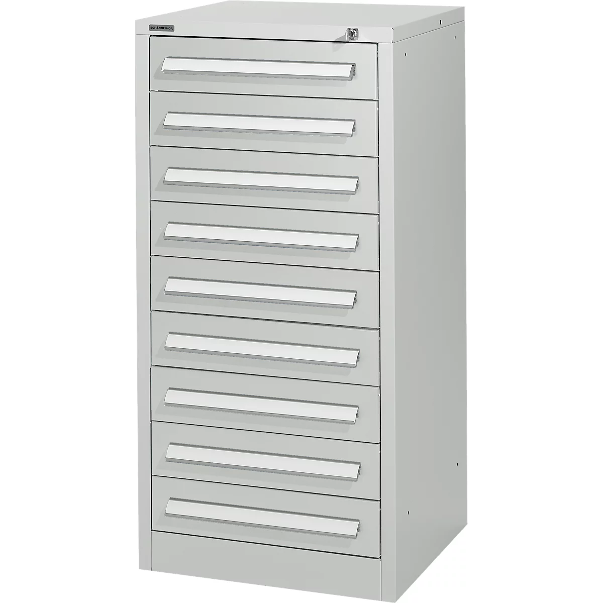 Schäfer Shop Select ladekast SF 90, 9 laden, lichtgrijs RAL 7035 lichtgrijs RAL 7035