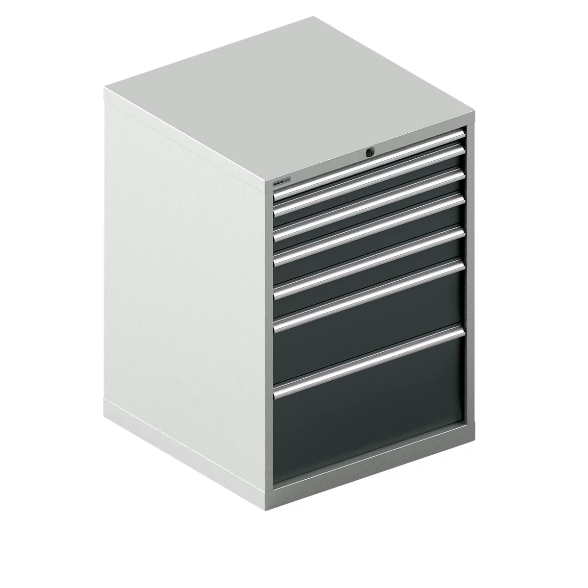 Schäfer Shop Select Ladekast WSK 54-36, staal, 7 laden, tot 75 kg, B 1023 x D 725 x H 1000 mm, lichtgrijs/antracietgrijs