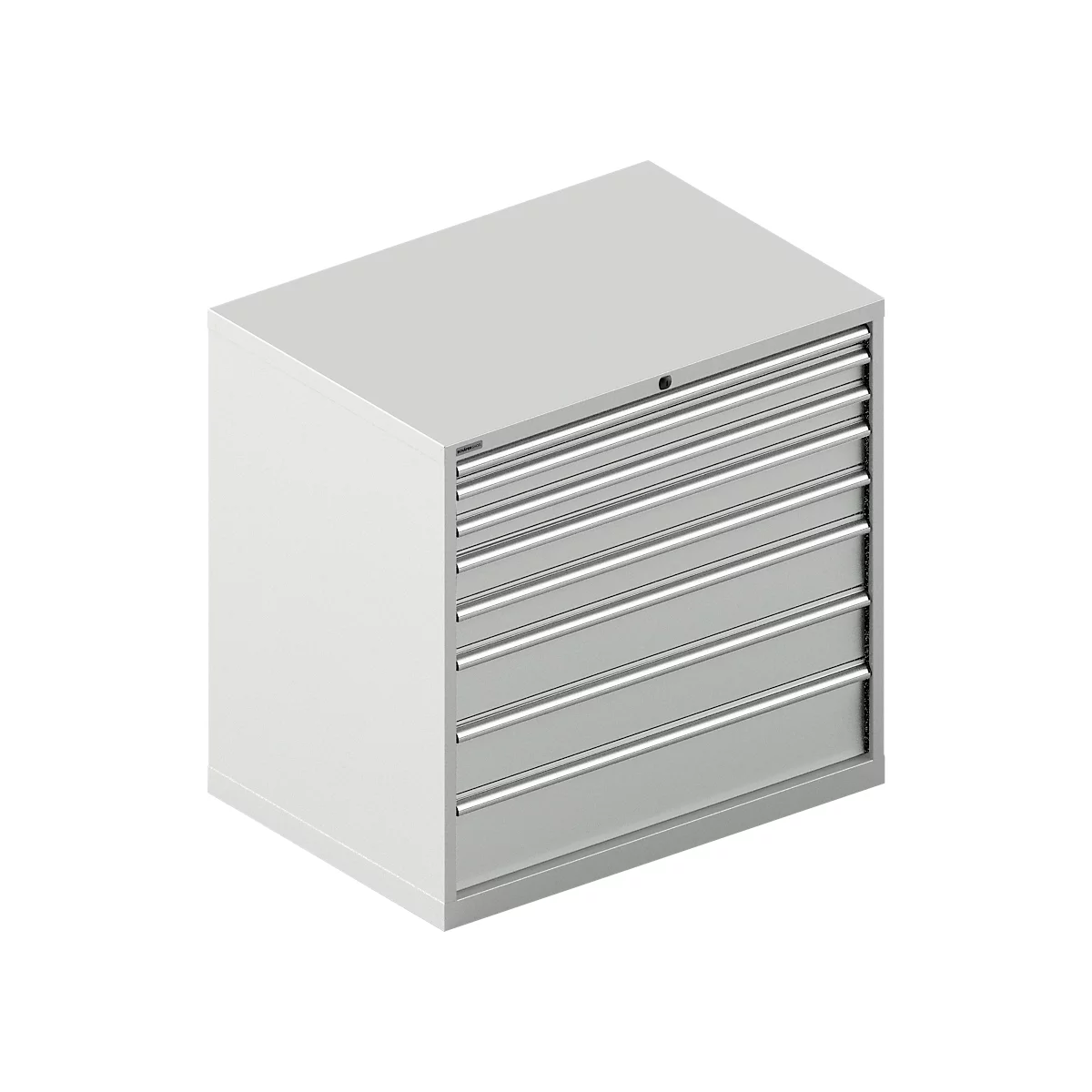 Schäfer Shop Select Ladekast WSK 54-36, staal, 8 laden, tot 75 kg, B 1023 x D 725 x H 1000 mm, lichtgrijs/lichtgrijs.
