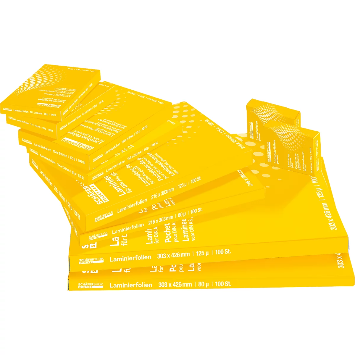Schäfer Shop Select lamineerfolie, 303x426 mm passend voor A3, 80 µm, 5 + 1 GRATIS