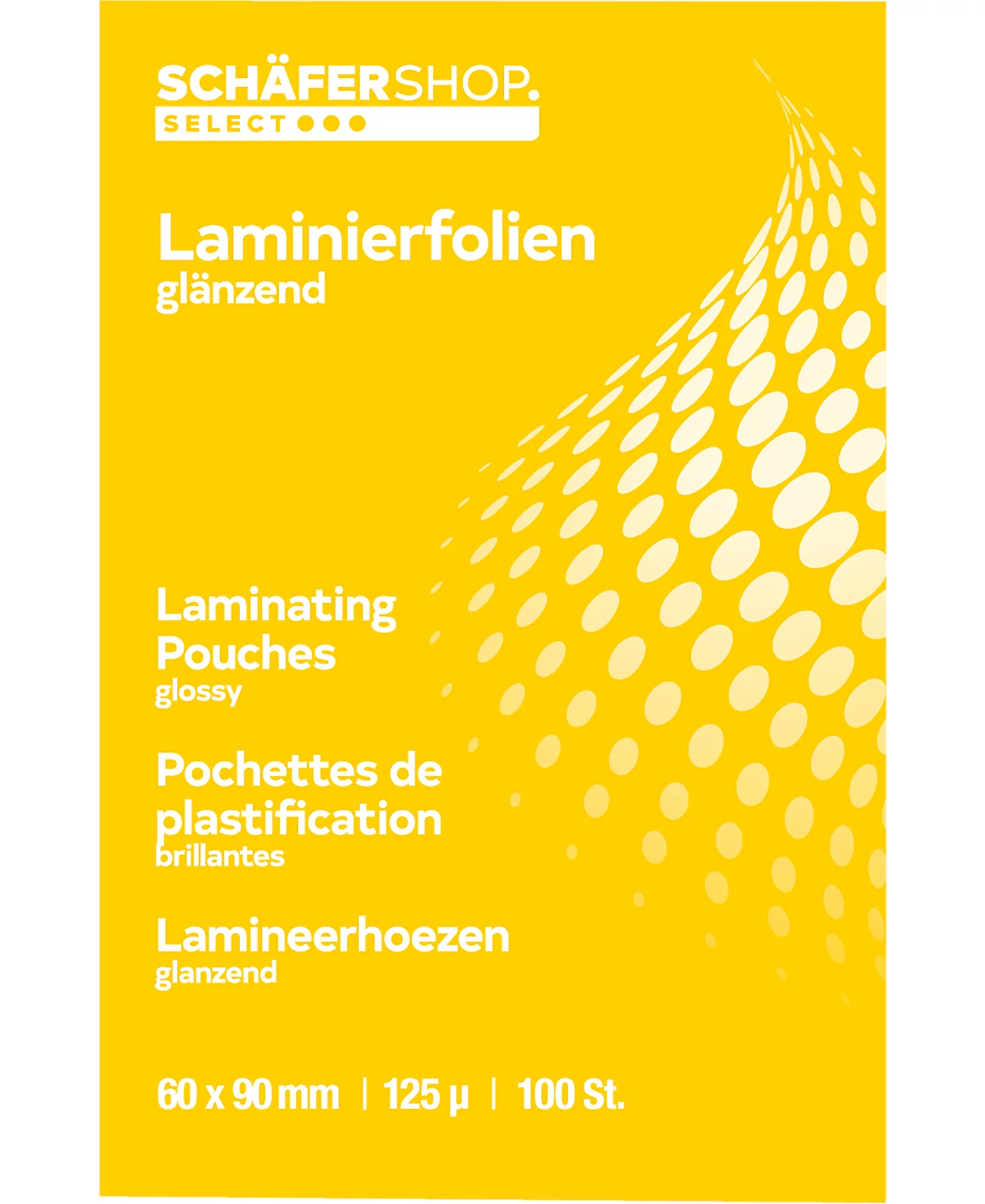 Schäfer Shop Select Laminierfolien, 60 x 90 mm, 125 mic, 100 Stück