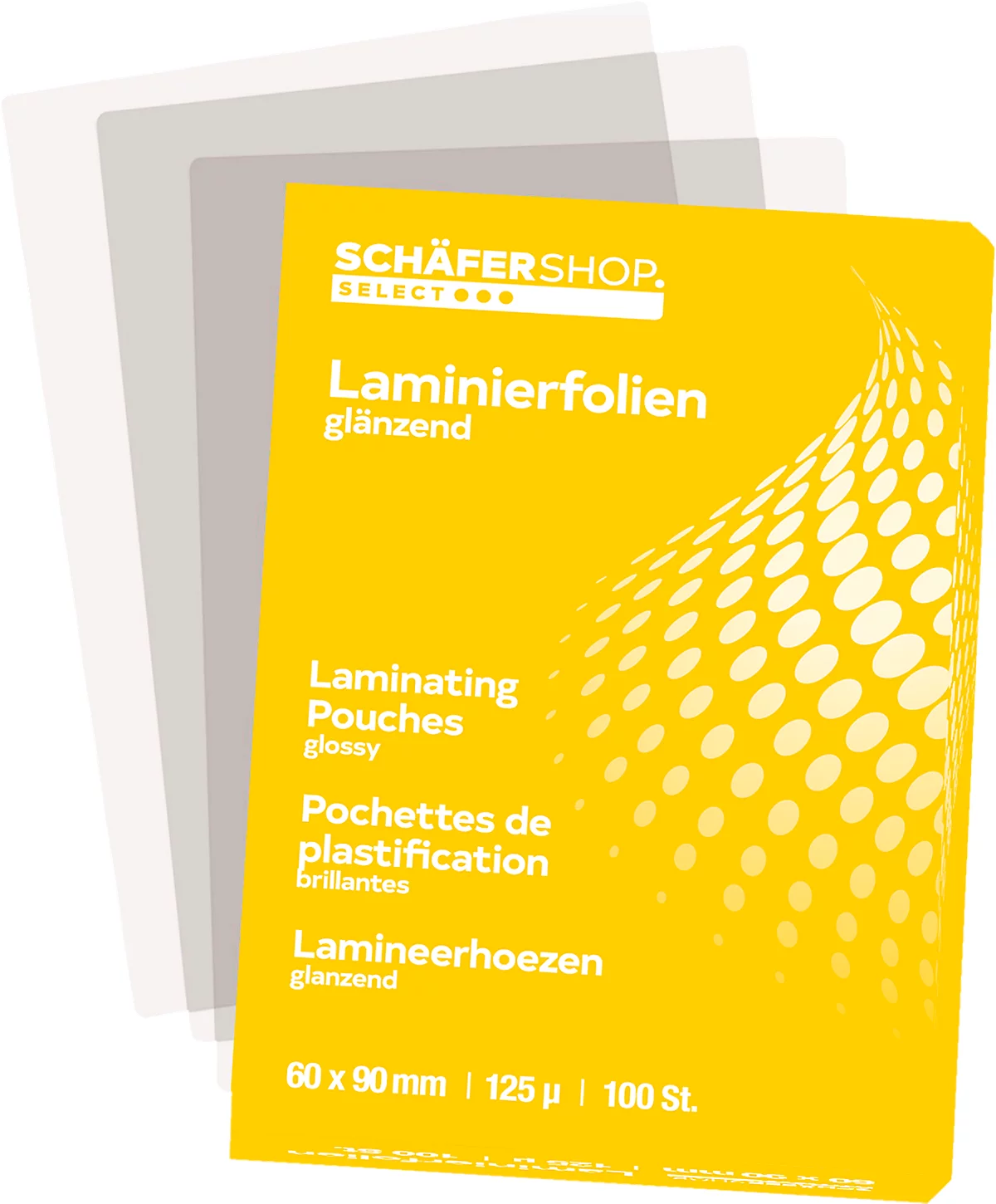 Schäfer Shop Select Laminierfolien, 60 x 90 mm, 125 mic, 100 Stück