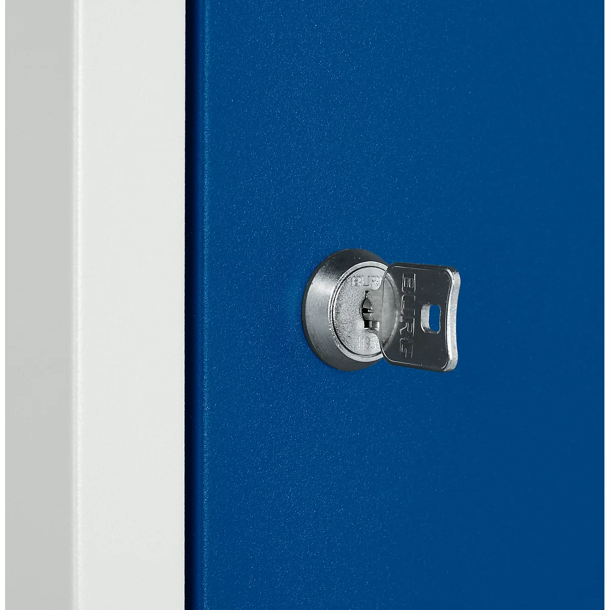 Schäfer Shop Select Locker columna S5, con cerradura de cilindro, gris claro/azul genciana