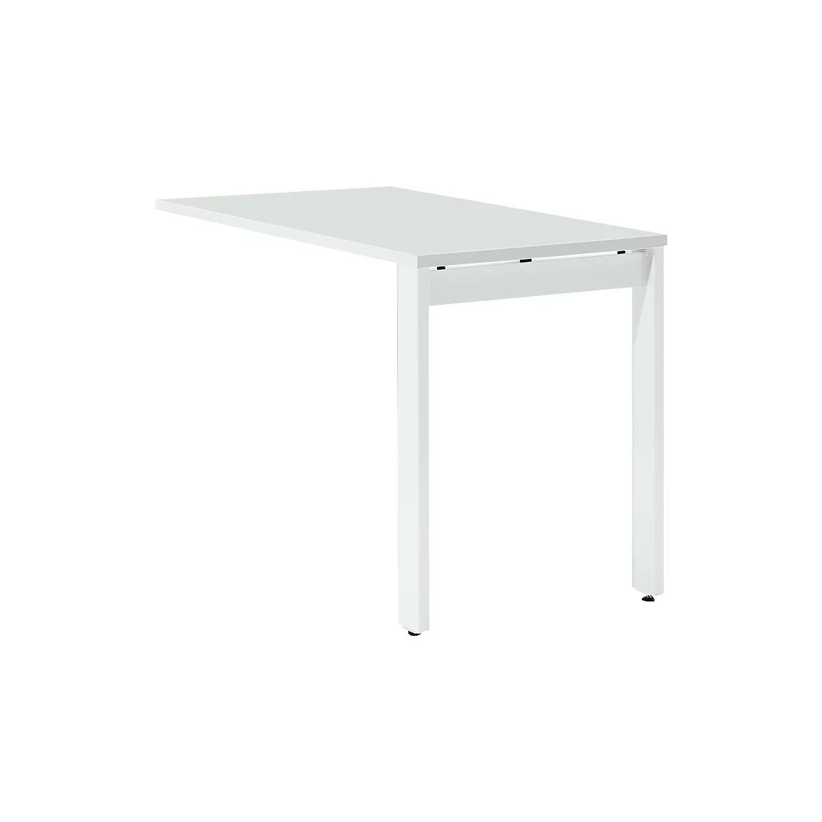Schäfer Shop Select LOGIN aanbouwtafel, 4-poots, B 1000 x D 600 x H 740 mm, lichtgrijs/verkeerswit