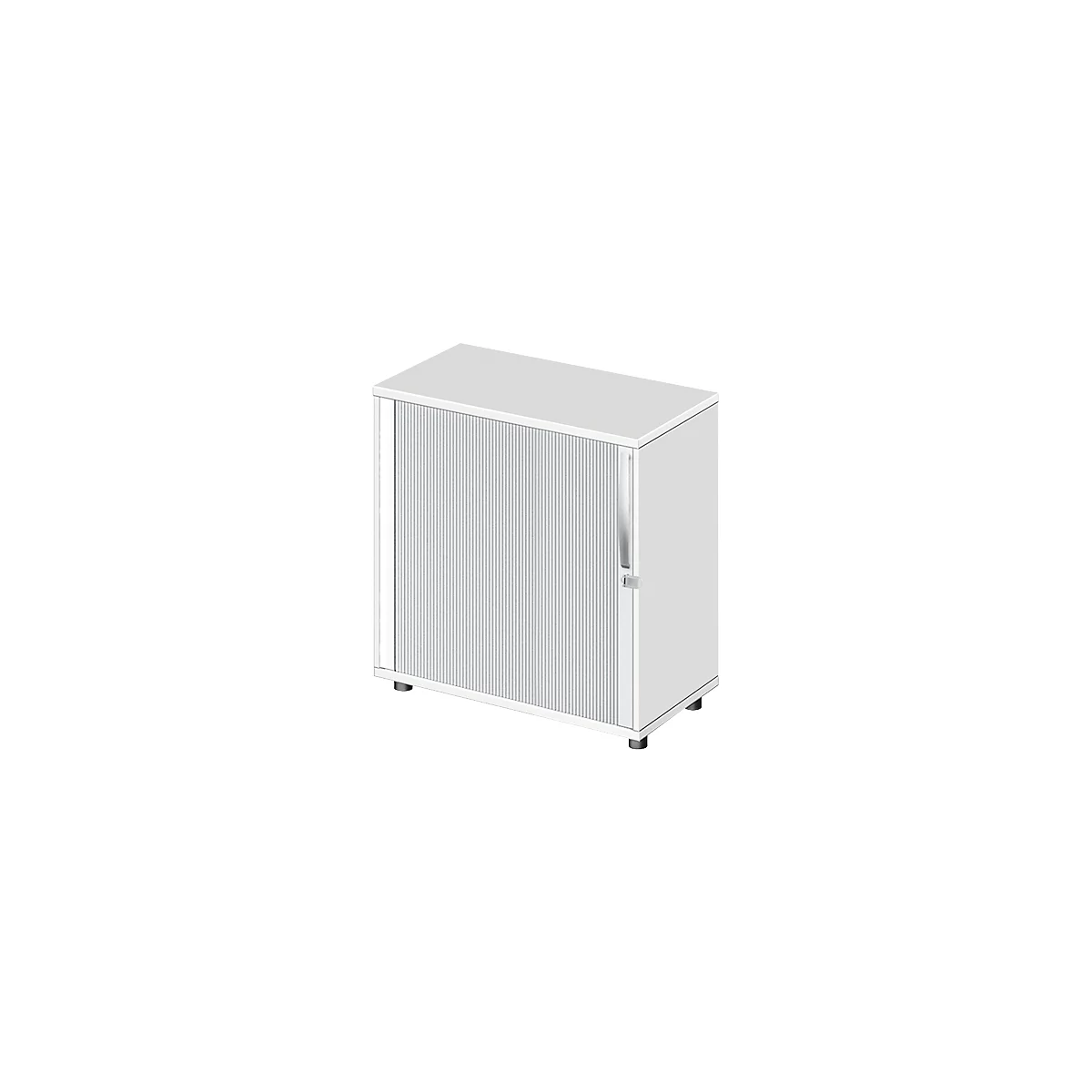 Schäfer Shop Select LOGIN armario de persiana transversal, 2 alturas de archivo, con cerradura, An 800 x P 420 x Al 788 mm, blanco