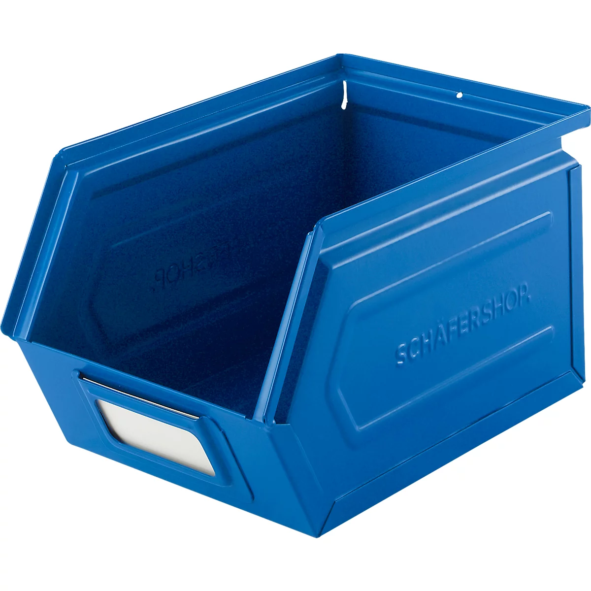Schäfer Shop Select magazijnemmer met open voorzijde, staal, L 238 x B 149 x H 128 mm, 3,5 l, 8 kg, RAL 5015 (hemelsblauw)
