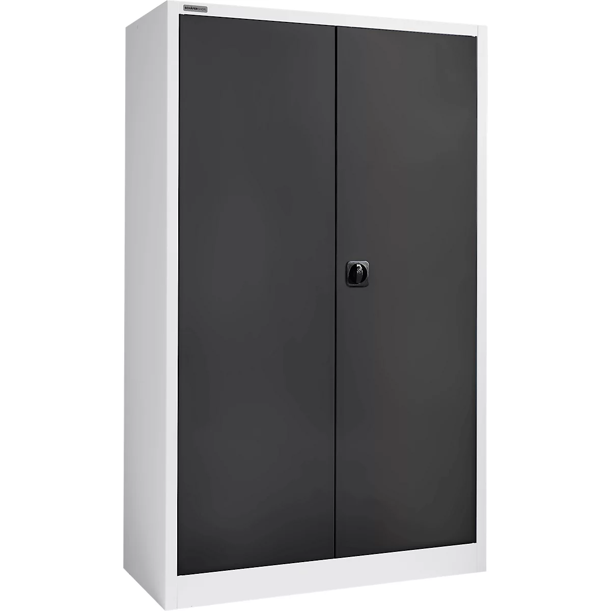 Schäfer Shop Select Magazinschrank, 10 Fachböden, ohne Ausstattung, B 1200 x T 500 x H 1935 mm, Stahl, weißaluminium/anthrazitgrau