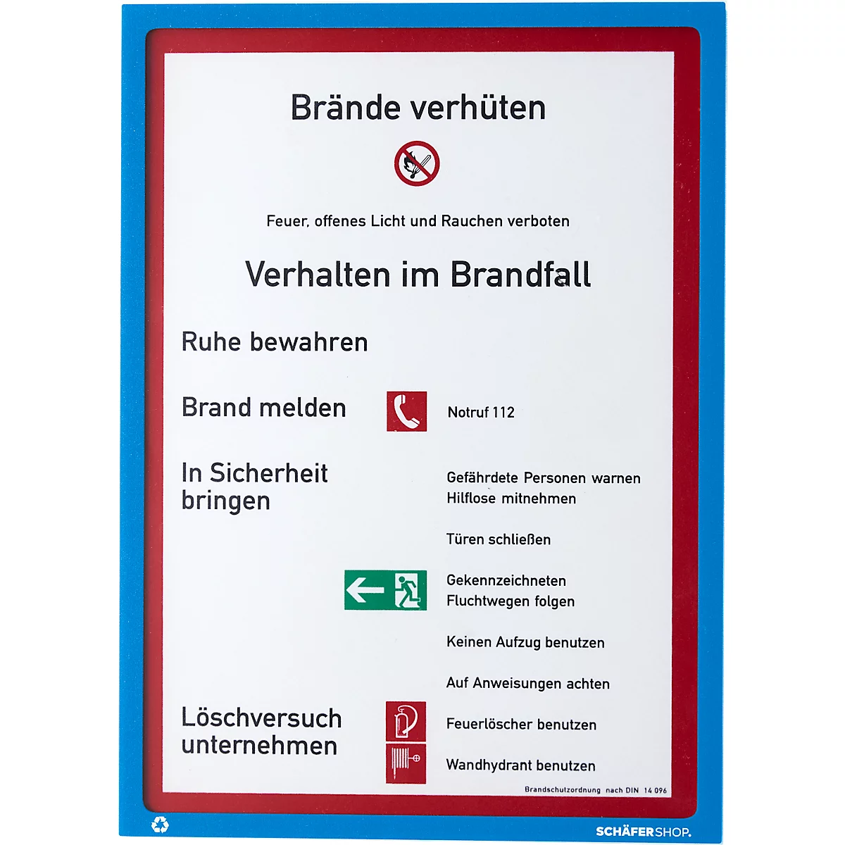 Schäfer Shop Select magneetlijst recycling, voor A4-documenten, UV-bestendig gemaakt van tot 85% gerecyclede PET-folie, blauw, 4 stuks