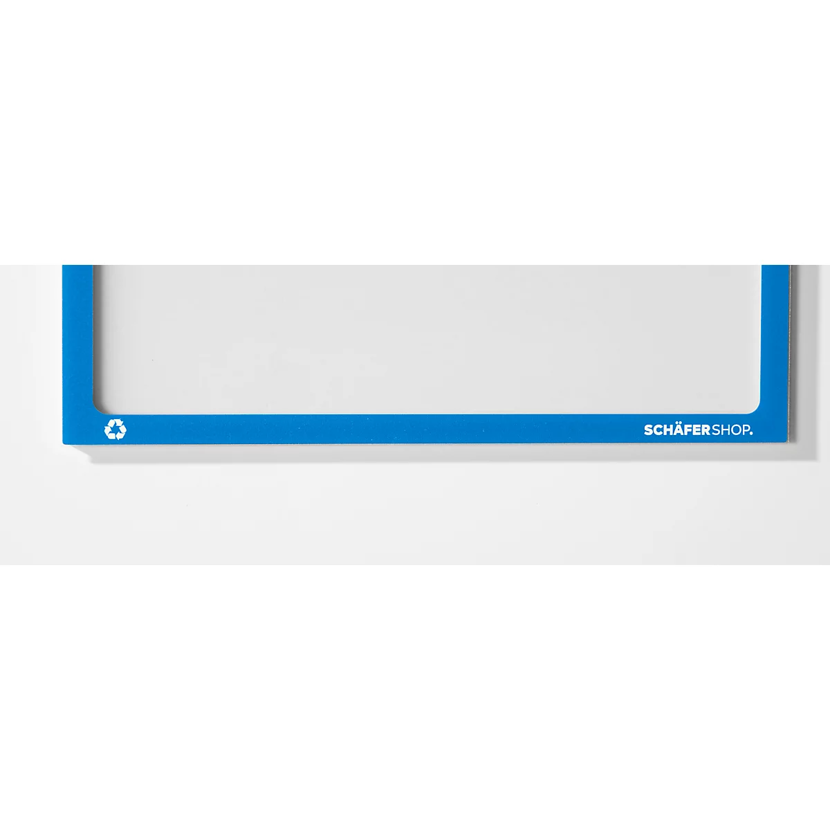Schäfer Shop Select magneetlijst recycling, voor A4-documenten, UV-bestendig gemaakt van tot 85% gerecyclede PET-folie, blauw, 4 stuks