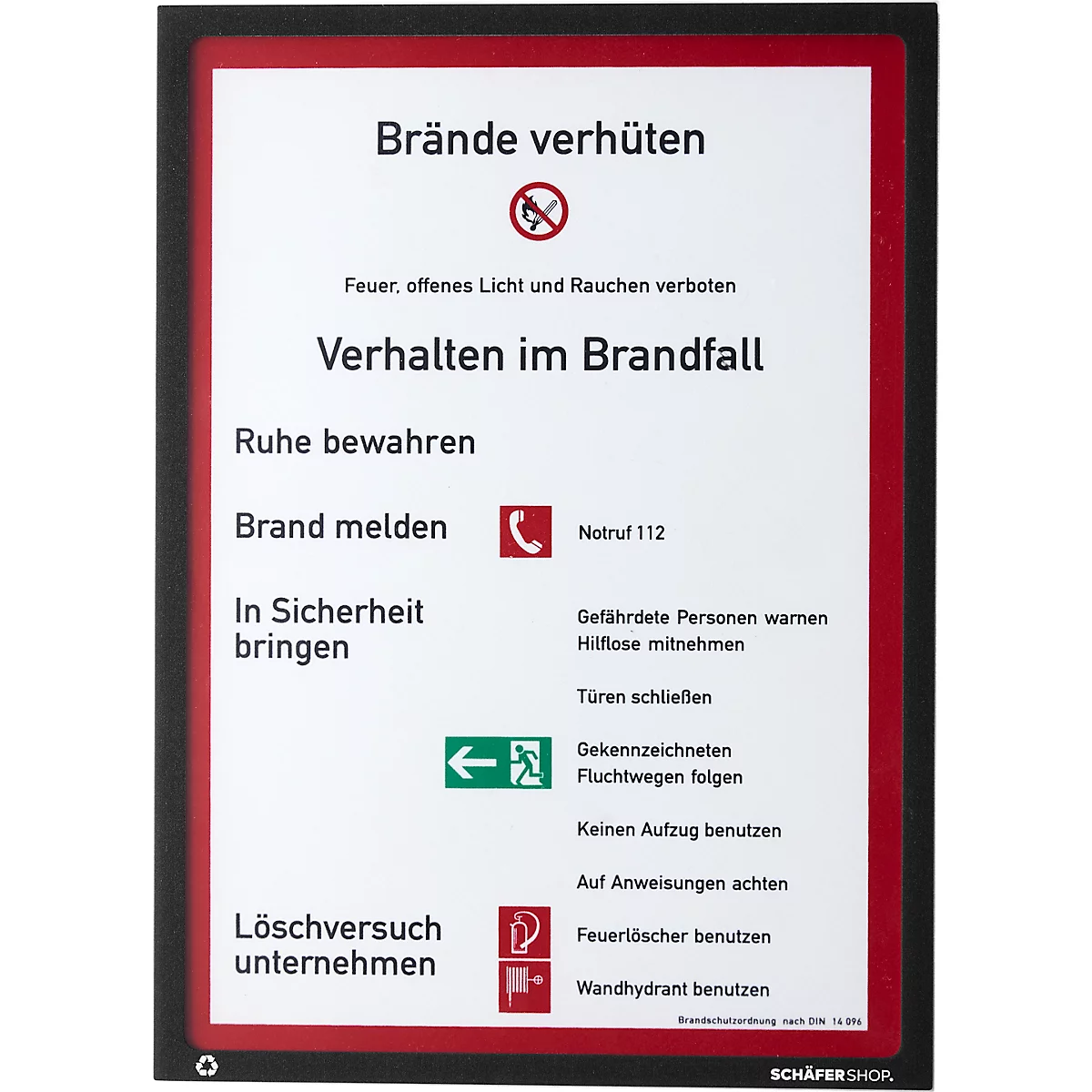 Schäfer Shop Select magneetlijst recycling, voor A4-documenten, UV-bestendig gemaakt van tot 85% gerecyclede PET-folie, zwart, 4 stuks