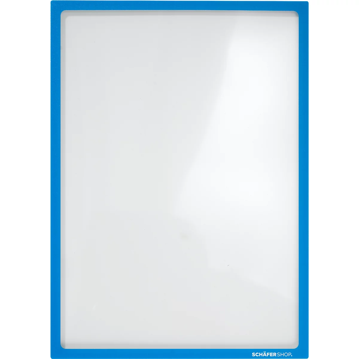 Schäfer Shop Select magneetlijst, voor A4-documenten, UV-bestendige PET-folie, blauw, 4 stuks