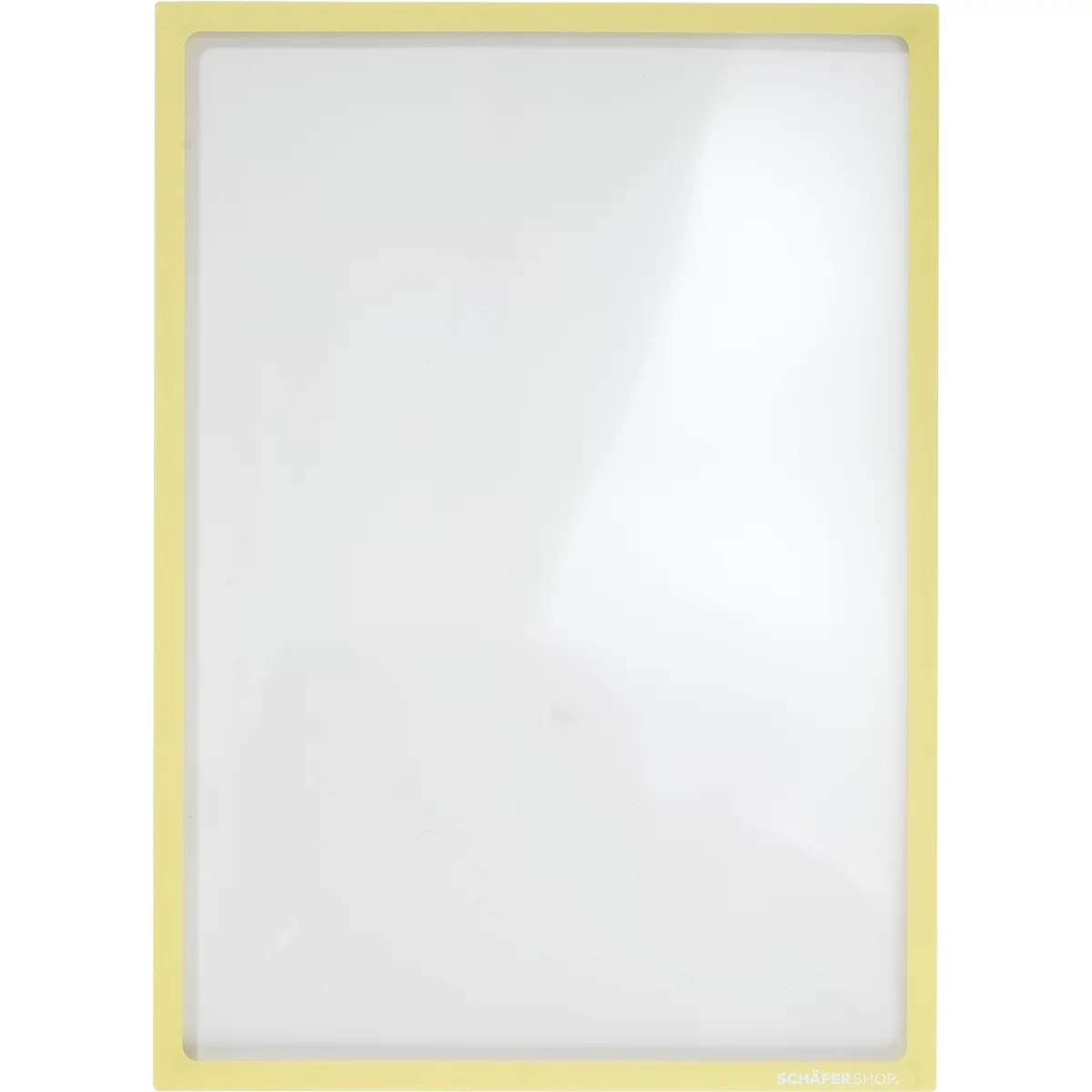 Schäfer Shop Select magneetlijst, voor A4-documenten, UV-bestendige PET-folie, geel, 4 stuks