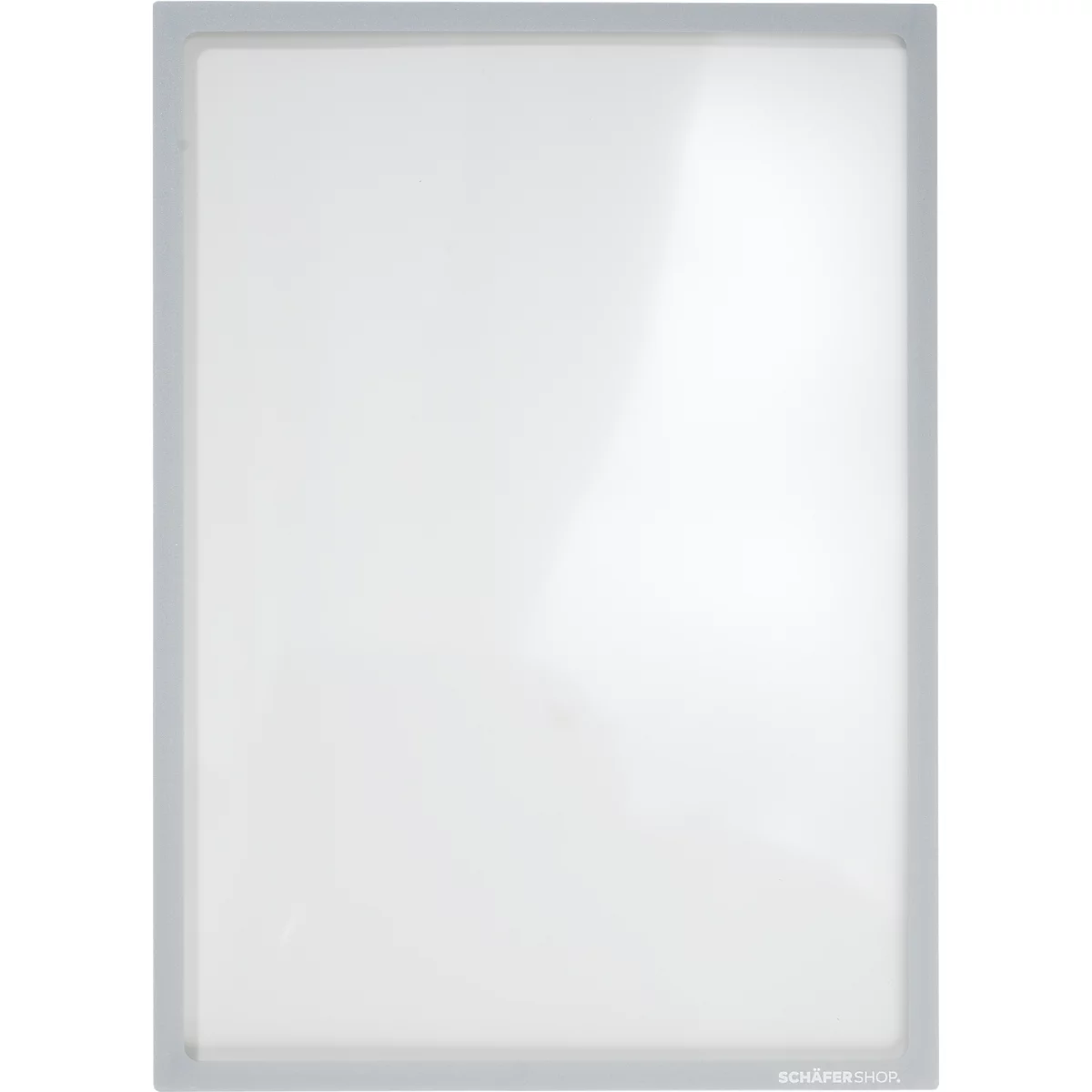 Schäfer Shop Select magneetlijst, voor A4-documenten, UV-bestendige PET-folie, grijs, 4 stuks