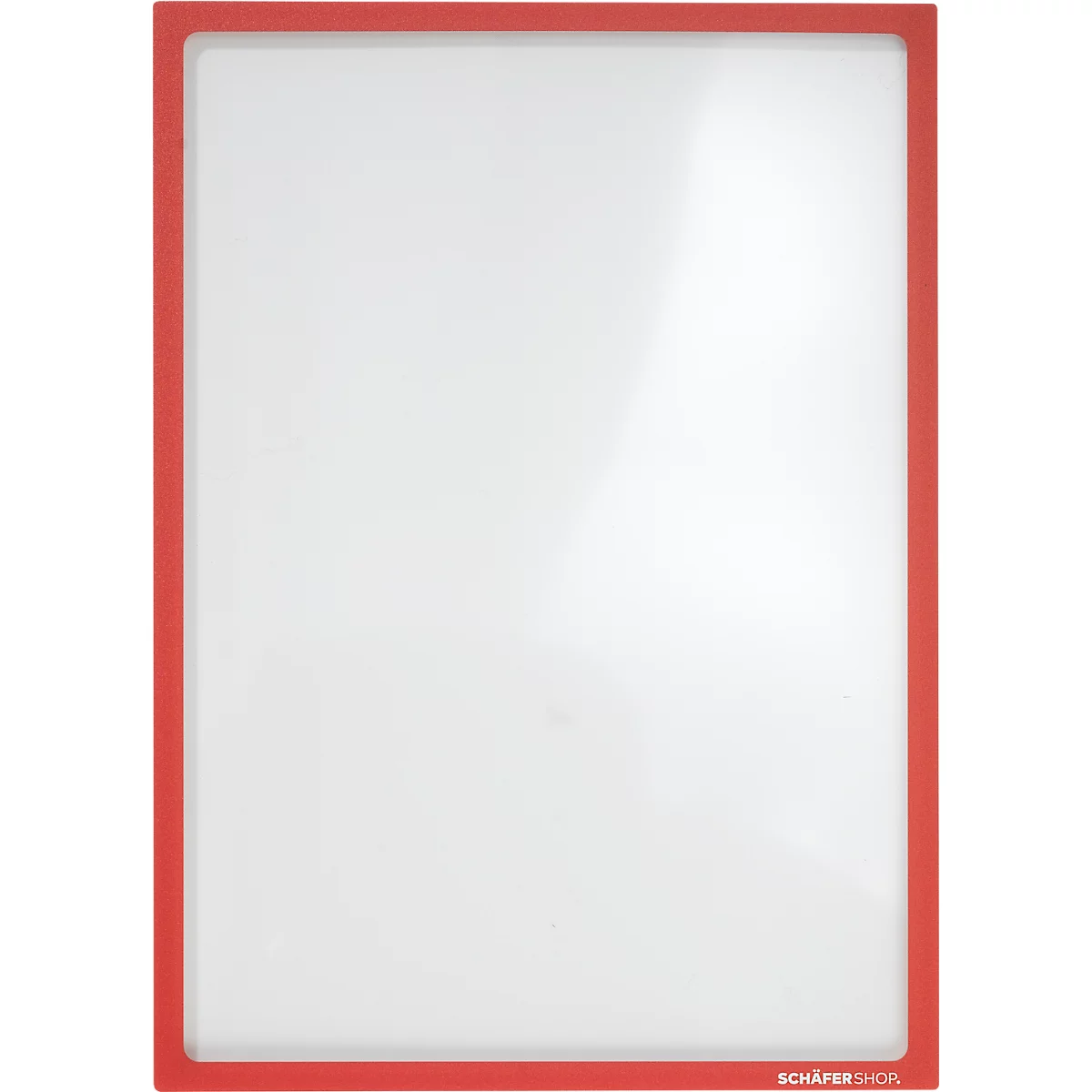 Schäfer Shop Select magneetlijst, voor A4-documenten, UV-bestendige PET-folie, rood, 4 stuks