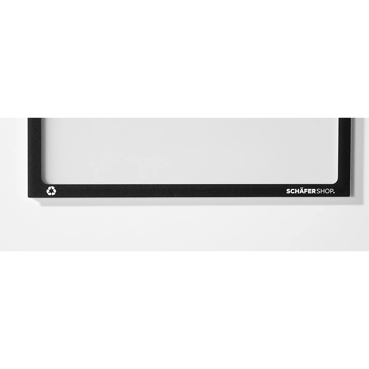 Schäfer Shop Select Magnetrahmen Recycling, für A4-Dokumente, UV-beständige aus bis zu 85% recycelter PET-Folie, schwarz, 4 Stück