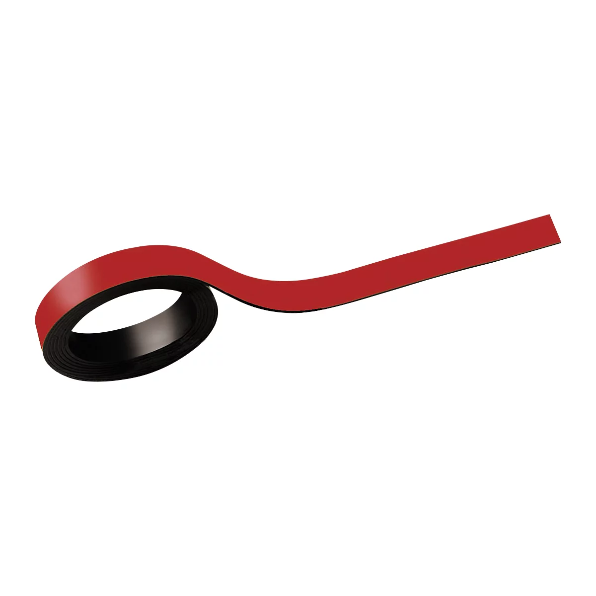 Schäfer Shop Select Magnetstreifen, beschriftbar, L 1000 x B 10 mm, 2 Stück, rot