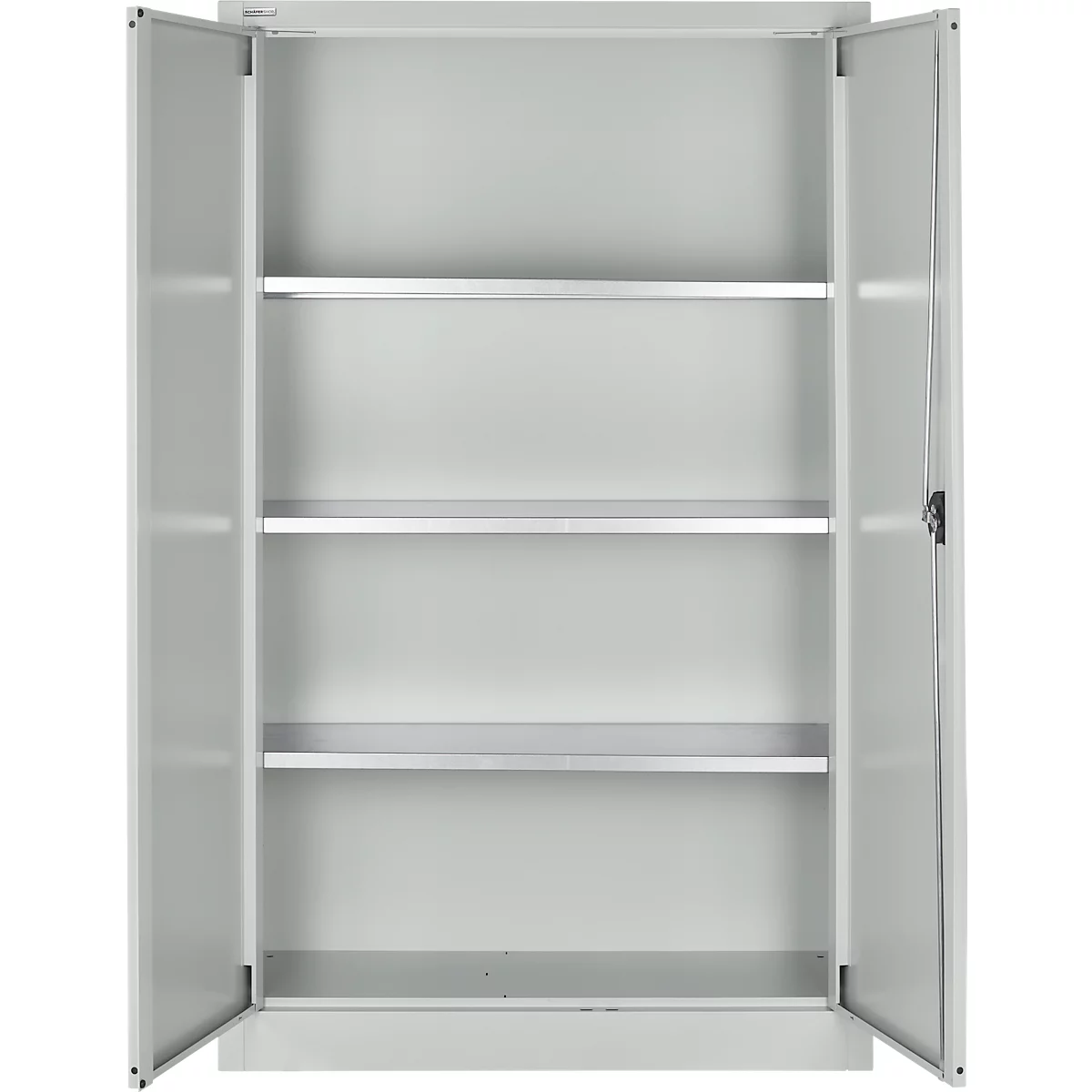 Schäfer Shop Select materiaalkast MSI 16409, B 950 x D 400 x H 1535 mm, 3 etages, staal, lichtgrijs RAL 7035
