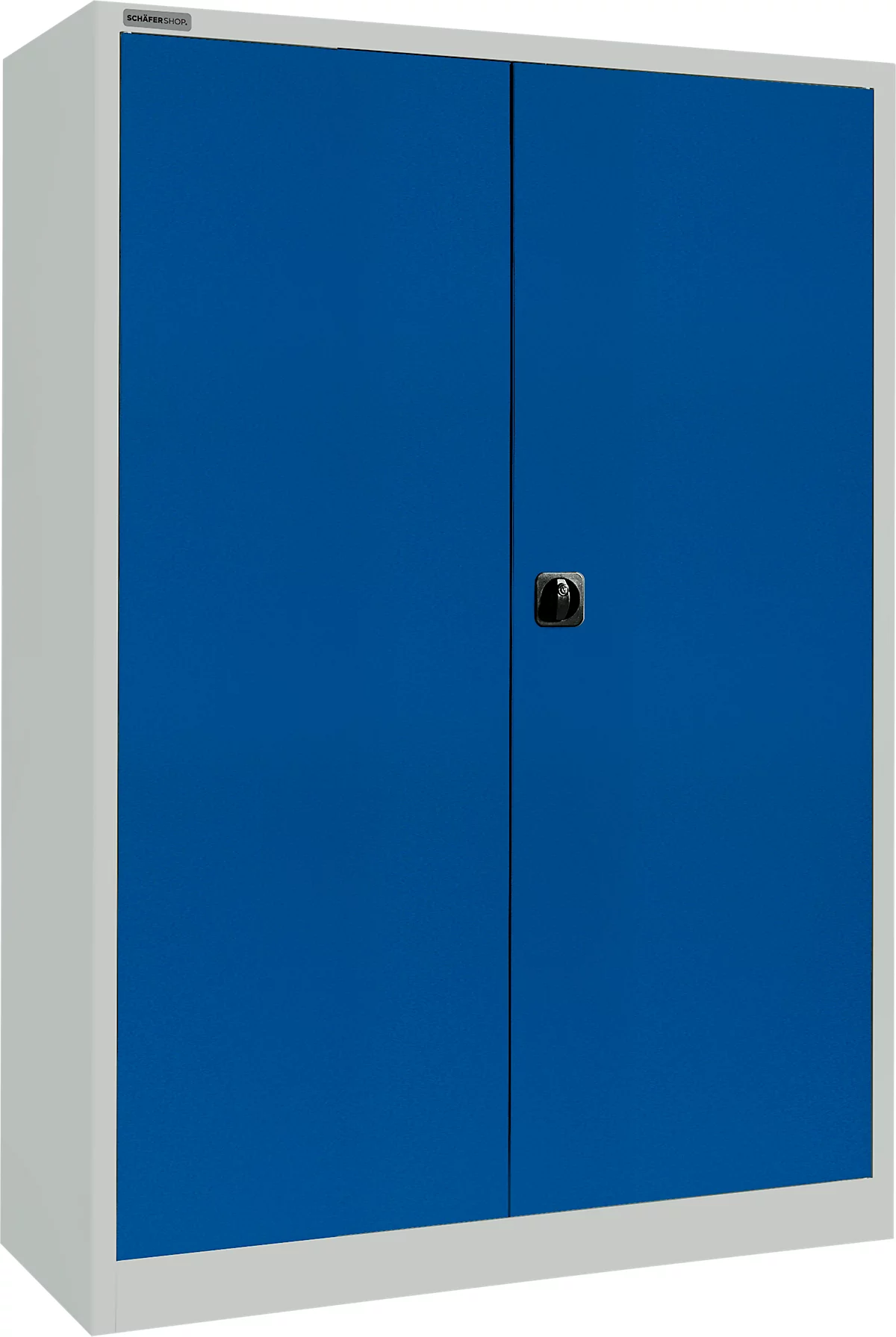 Schäfer Shop Select Material Cupboard MS 2512, con 8 estantes, An. 1200 x Pr. 500 x Al. 1935 mm, gris claro/azul marino