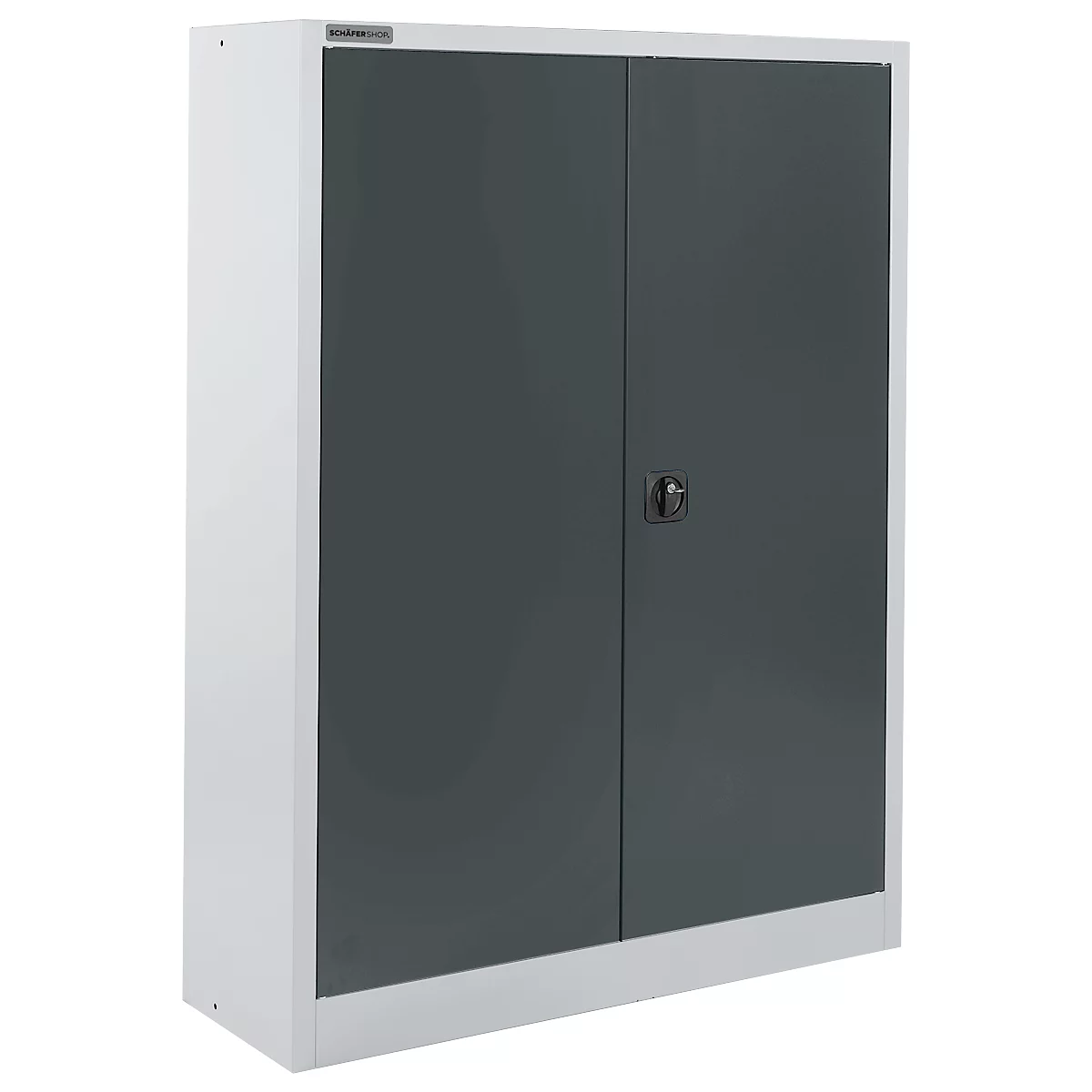 Schäfer Shop Select Materialschrank MSI 16412i, B 1200 x T 400 x H 1535 mm, 3 Böden, Stahl, Weißalu/anthrazitgrau
