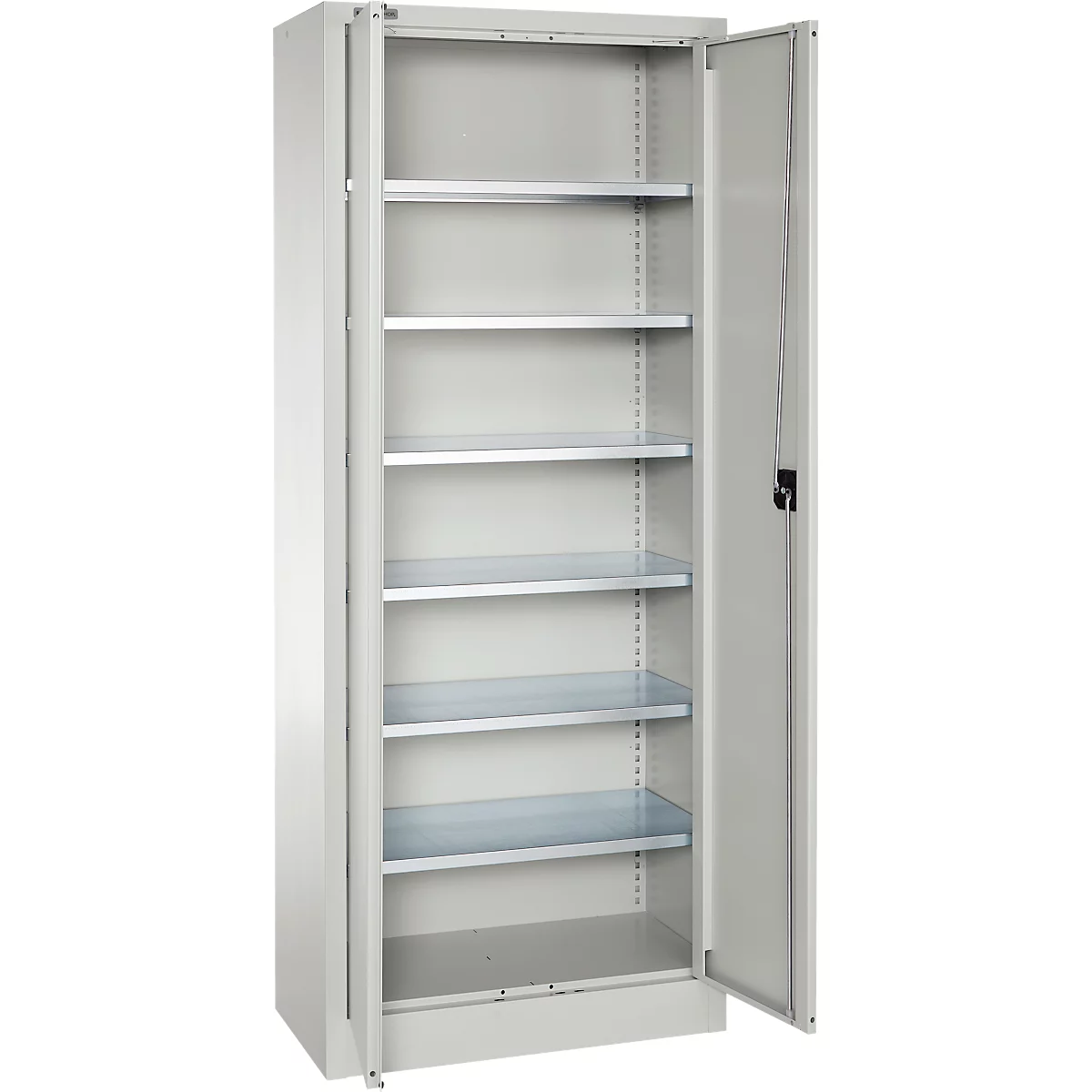 Schäfer Shop Select Materialschrank MSI 2409, Stahl, 6 Fachböden, B 950 x T 400 x H 1935 mm, lichtgrau 