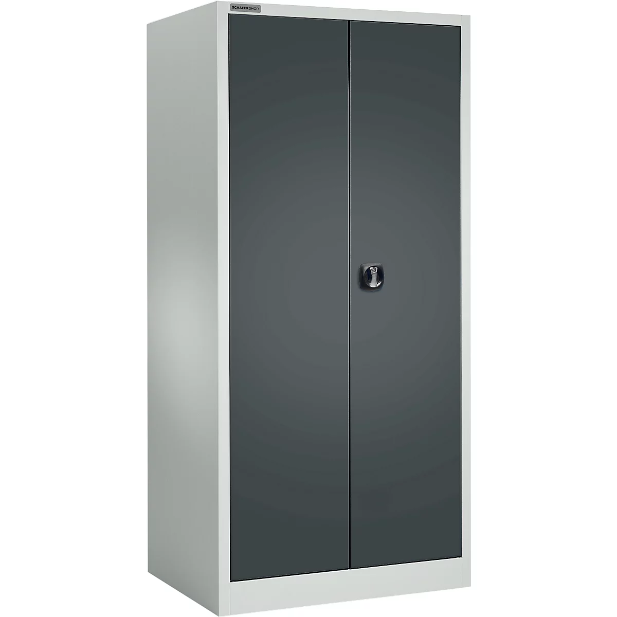 Schäfer Shop Select Materialschrank MSI 2609 S, verstärkte Ausführung, bis 100 kg/Fachboden, B 950 x T 600 x H 1935 mm, lichtgrau/anthrazitgrau
