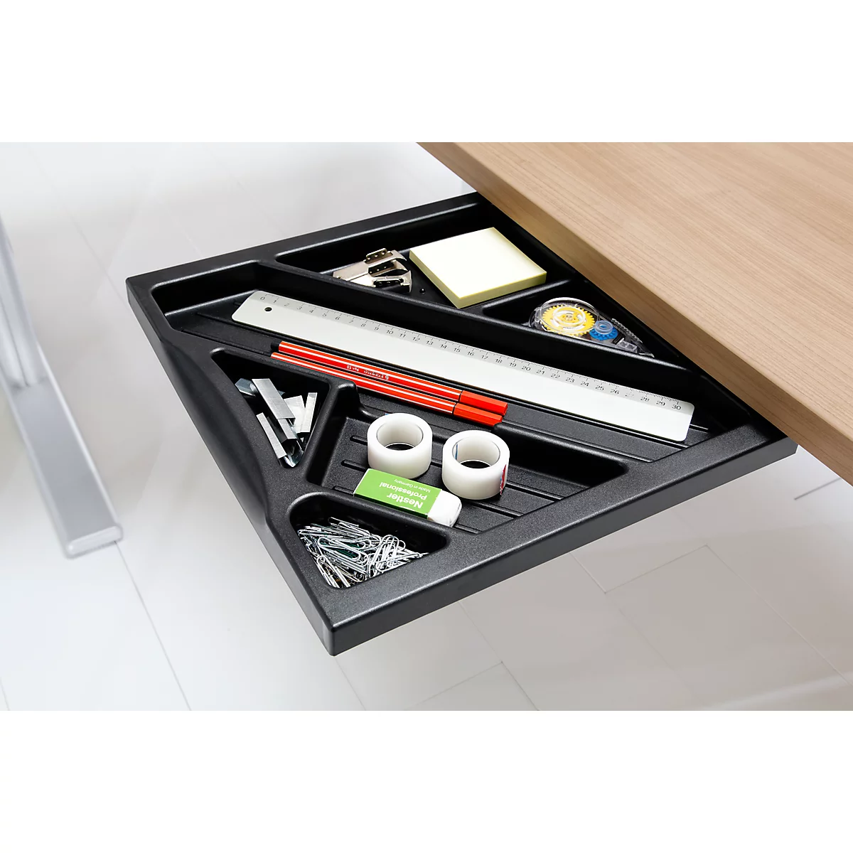 Schäfer Shop Select Materialschublade für Schreibtische, schwarz