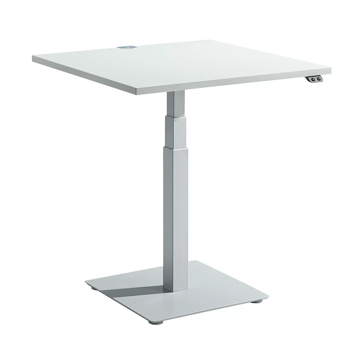 Schäfer Shop Select Mesa auxiliar FLEXXAS, regulable en altura eléctricamente, ergonómica, ancho 800 mm, gris claro 