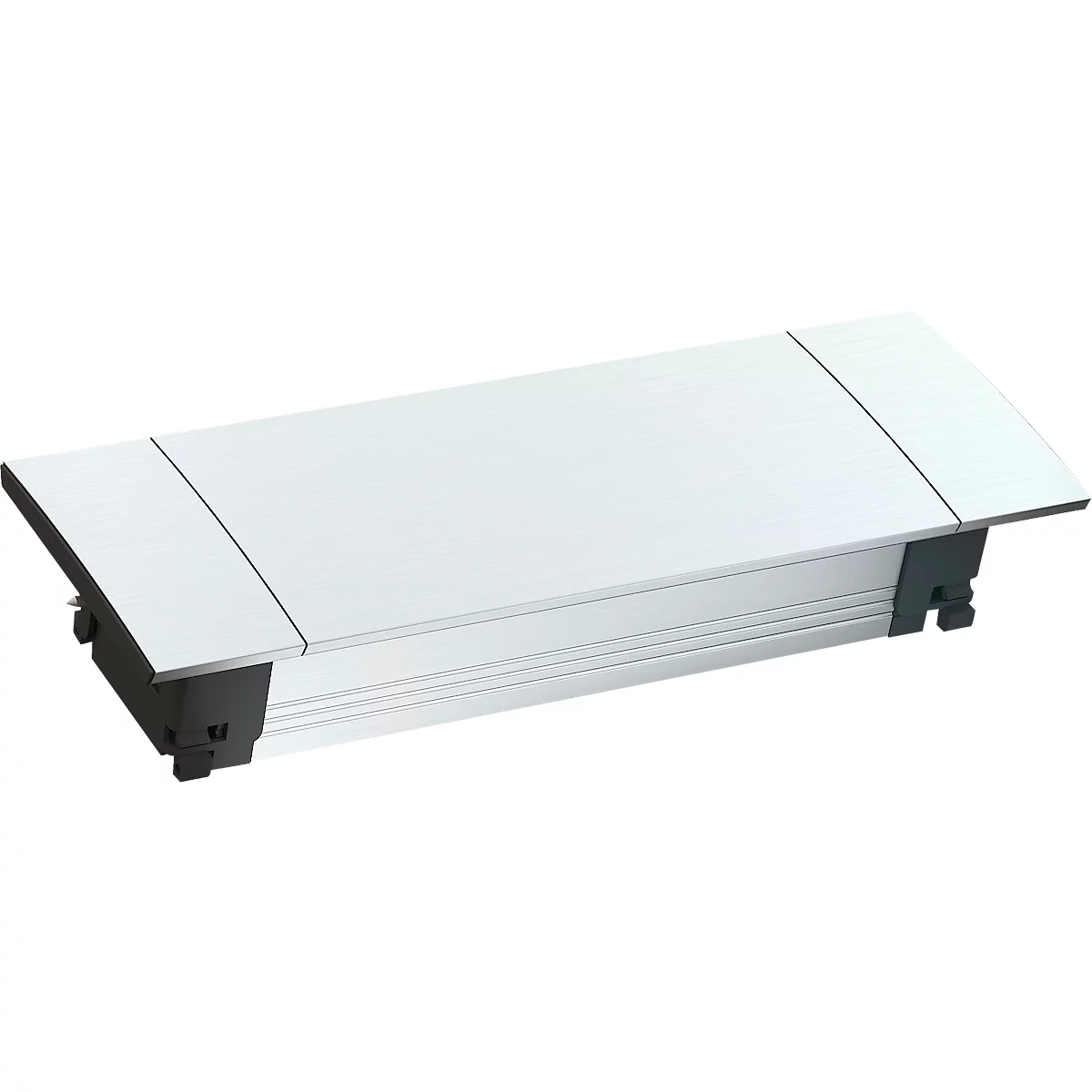 Schäfer Shop Select Mesa de reuniones ERGO-T, T-foot, en forma de barco, caja de red, de altura ajustable una sola vez. 