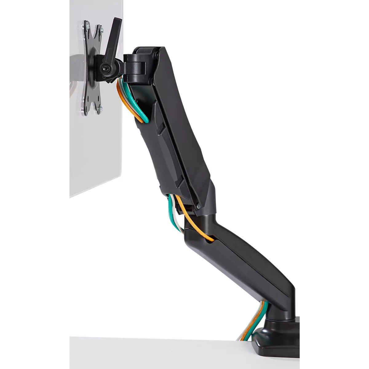 Schäfer Shop Select Monitorarm MX8-124, für 2 Displays bis 32″ & bis 8 kg, neig-/schwenk-/drehbar, höhenverstellbar, Kabelführung, VESA, Tischklemme
