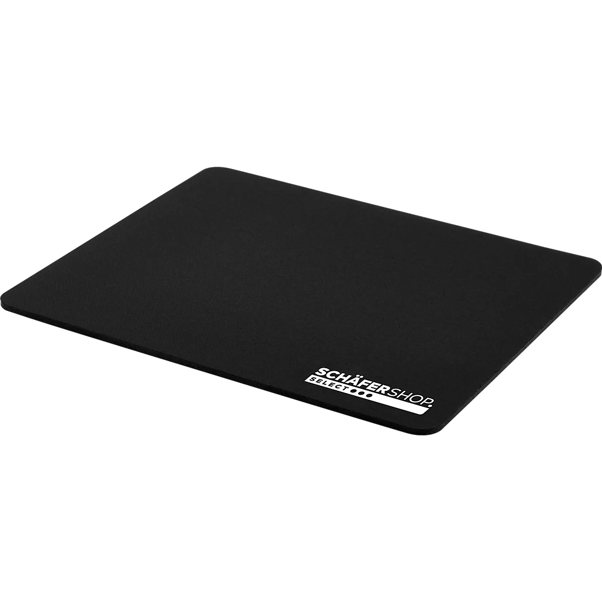 Schäfer Shop Select Mousepad, ultraplat, antislip, B 210 x D 180 x H 3 mm, textieloppervlak, zwart