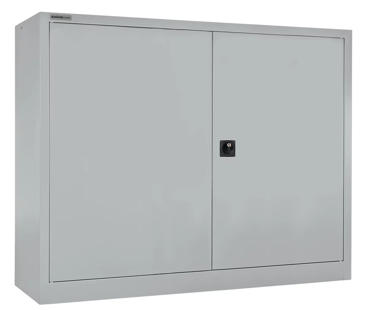 Schäfer Shop Select MS iCONOMY armario con puertas batientes, acero, 3 alturas de archivo, An 1200 x P 400 x Al 1215 mm, aluminio blanco RAL 9006