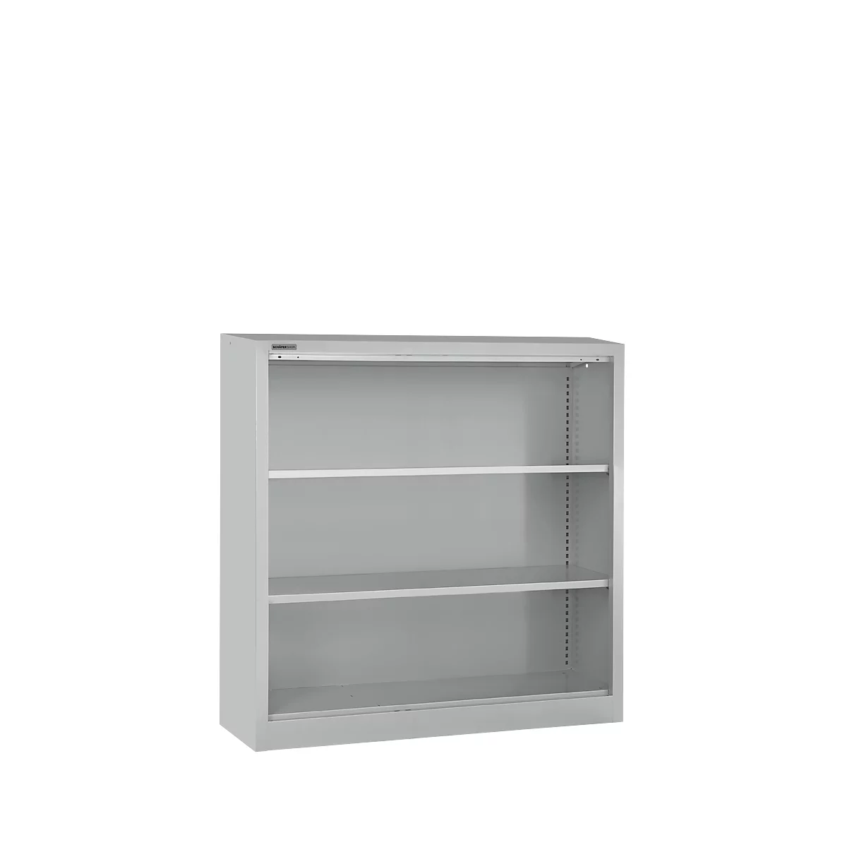 Schäfer Shop Select MS iCONOMY stalen boekenkast, 3 OH, B 1200 x D 400 x H 1215 mm, blank aluminium RAL 9006