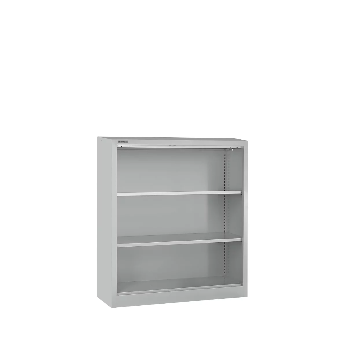 Schäfer Shop Select MS iCONOMY stalen boekenkast, 3 OH, B 950 x D 400 x H 1215 mm, blank aluminium RAL 9006