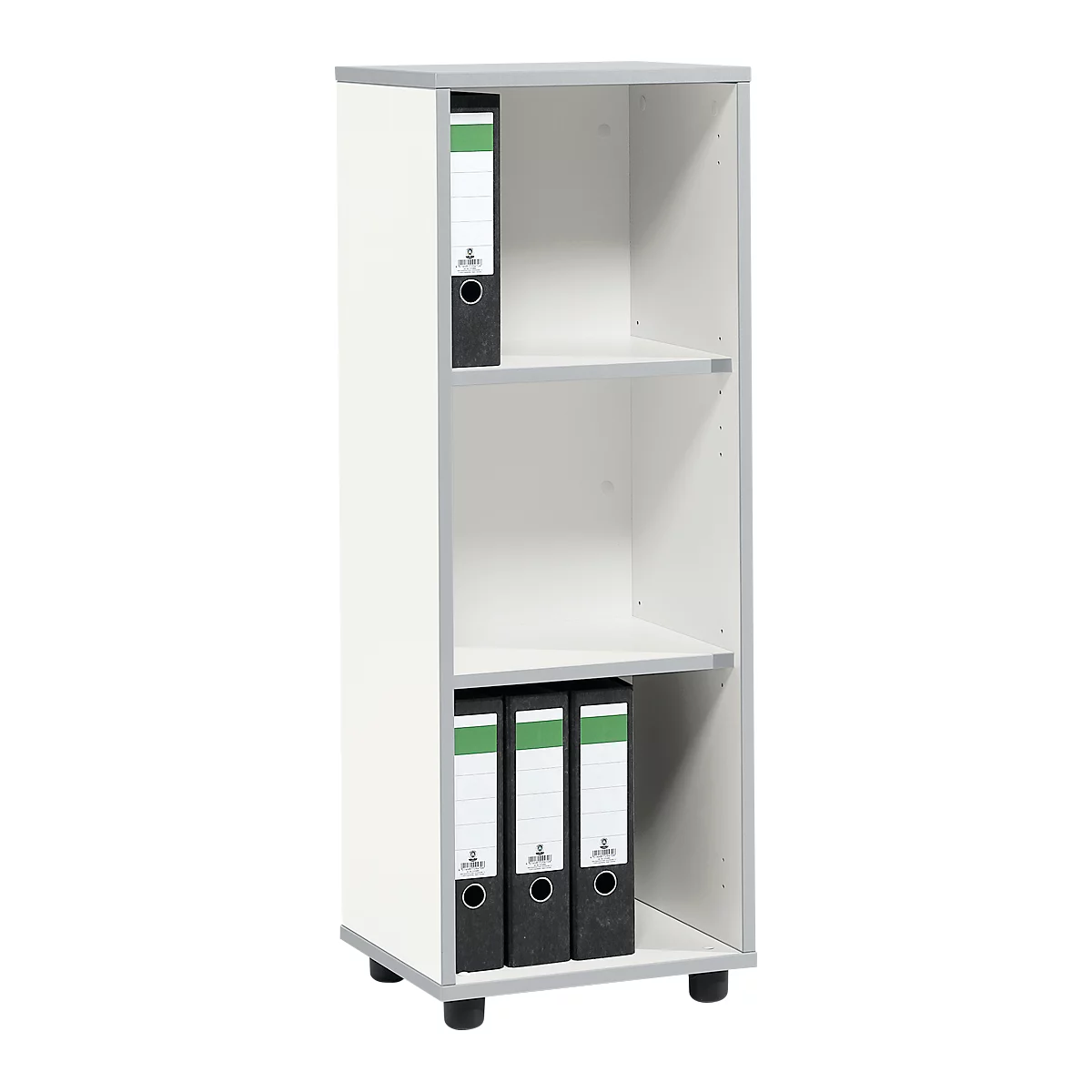 Schäfer Shop Select Open kast MOXXO IQ, hout, 3 vakken, 3 ordnerhoogten, B 401 x D 362 x H 1115 mm, wit