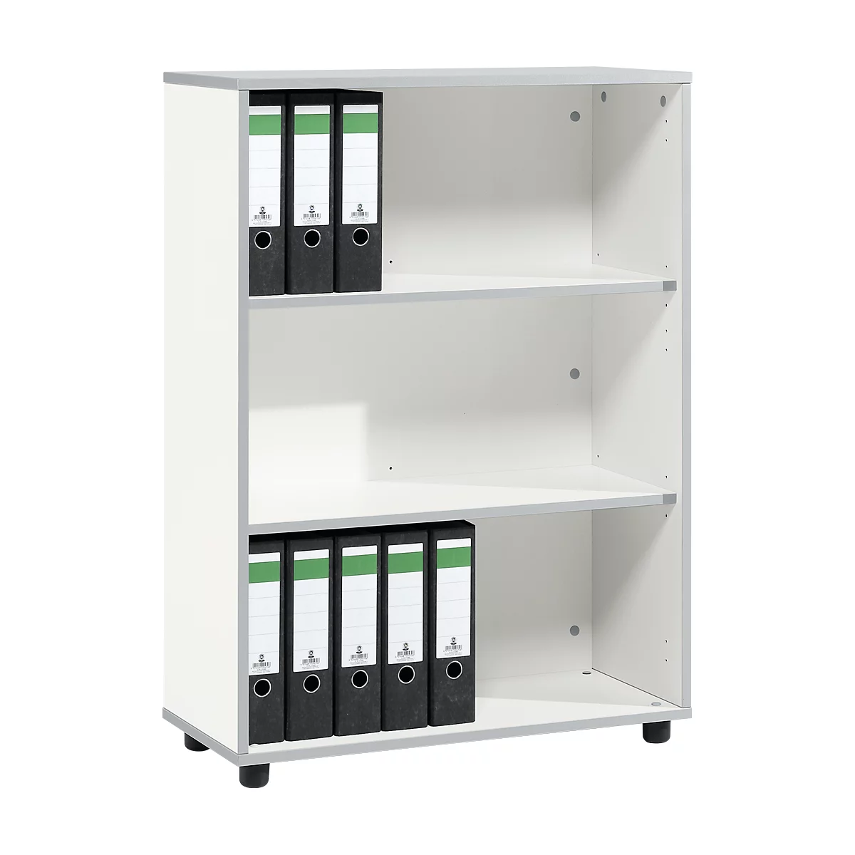Schäfer Shop Select Open kast MOXXO IQ, hout, 3 vakken, 3 ordnerhoogten, B 801 x D 362 x H 1115 mm, wit