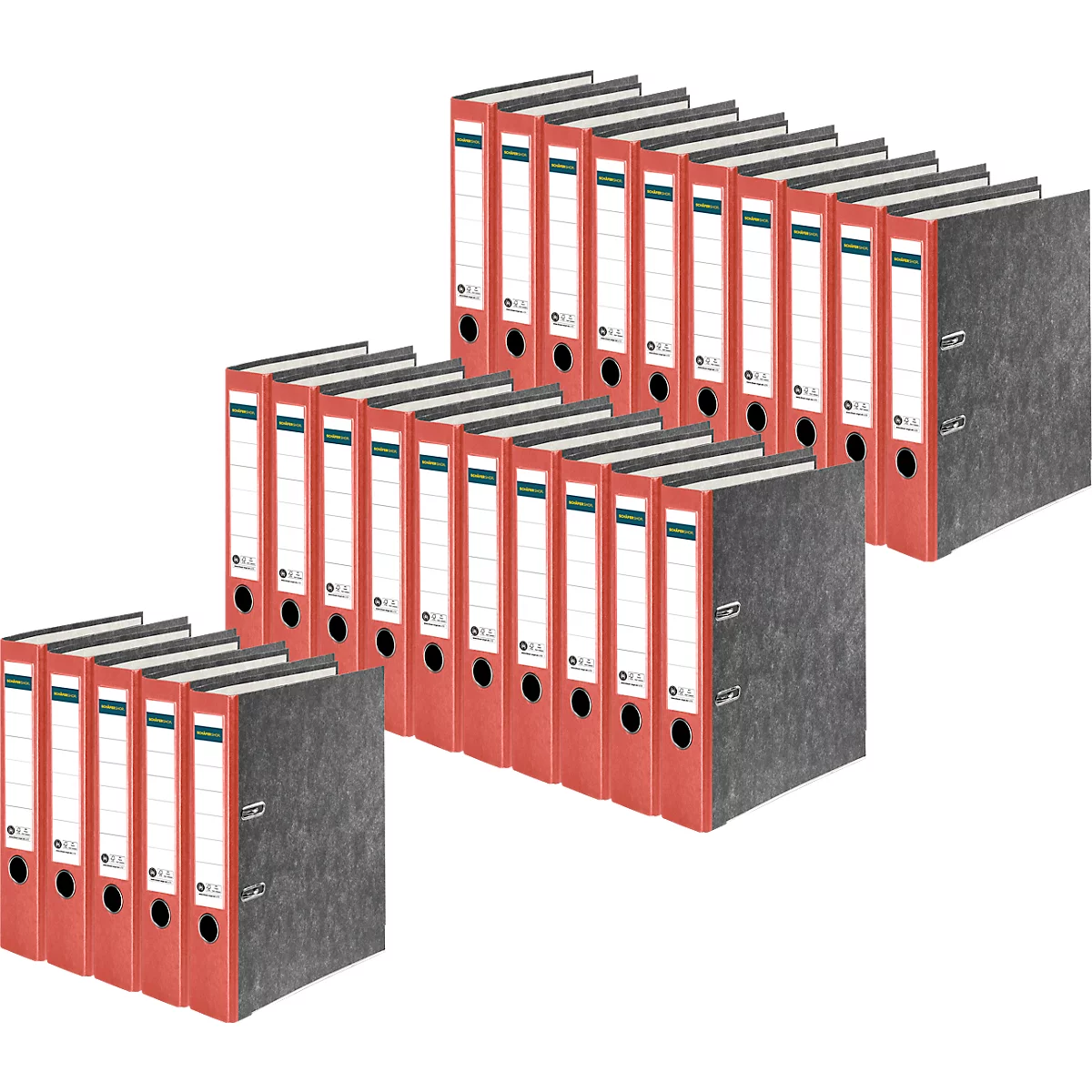 Schäfer Shop Select ordner, A4, rugbreedte 50 mm, 25 stuks, rood