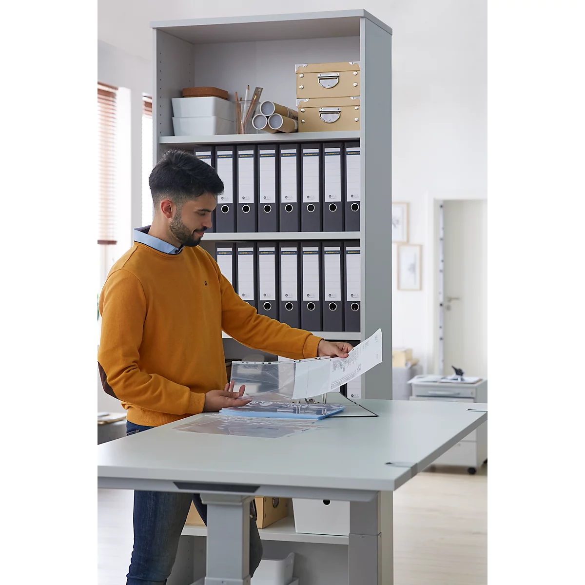 Schäfer Shop Select ordner, A4, rugbreedte 80 mm, 20 stuks, zwart