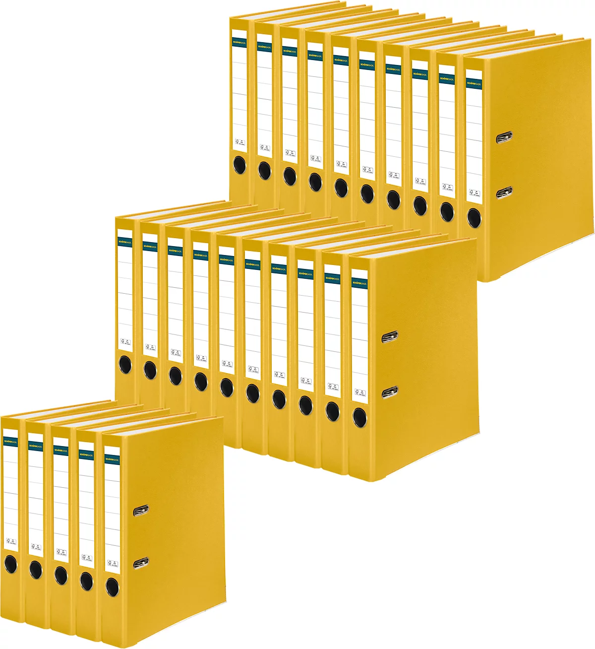 Schäfer Shop Select Ordner, DIN A4, Rückenbreite 50 mm, 25 Stück, gelb