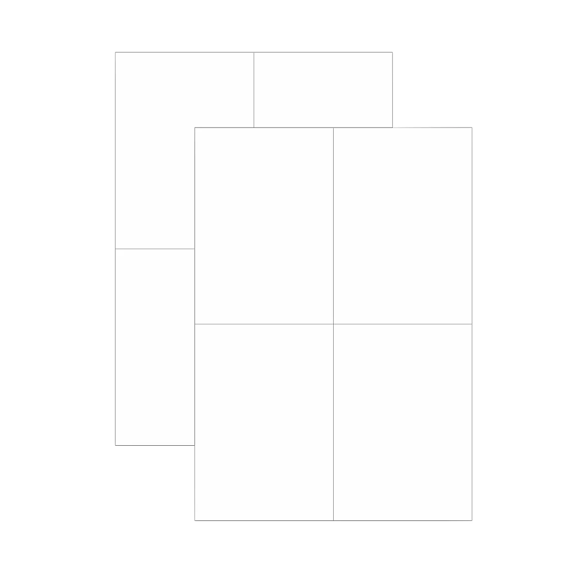 Schäfer Shop Select Pack éco. étiquettes multifonctionnelles universelles , diff. tailles, feuilles d'impression A4, 2 x 100 feuilles, 105x148