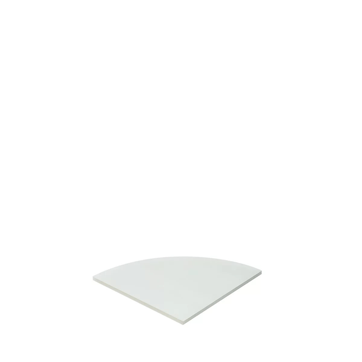 Schäfer Shop Select Panel de unión MOXXO IQ, 90°, cuarto de círculo, ancho 800 x fondo 800 mm, gris claro