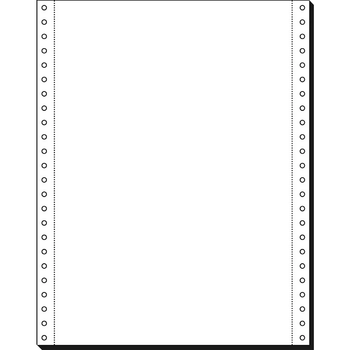 Schäfer Shop Select Papier listing pour imprimante, MP, 1 épaisseur, pages vierges, 2000 p.