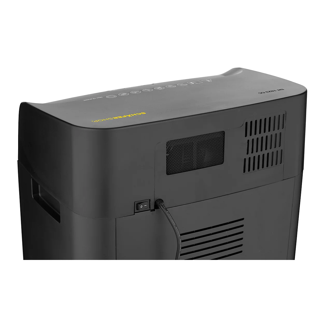 Schäfer Shop Select Papiervernietiger SH1823 CC, deeltjesgrootte 4 x 35 mm, P-4, 23 l, snijcapaciteit 18 vel, met wielen