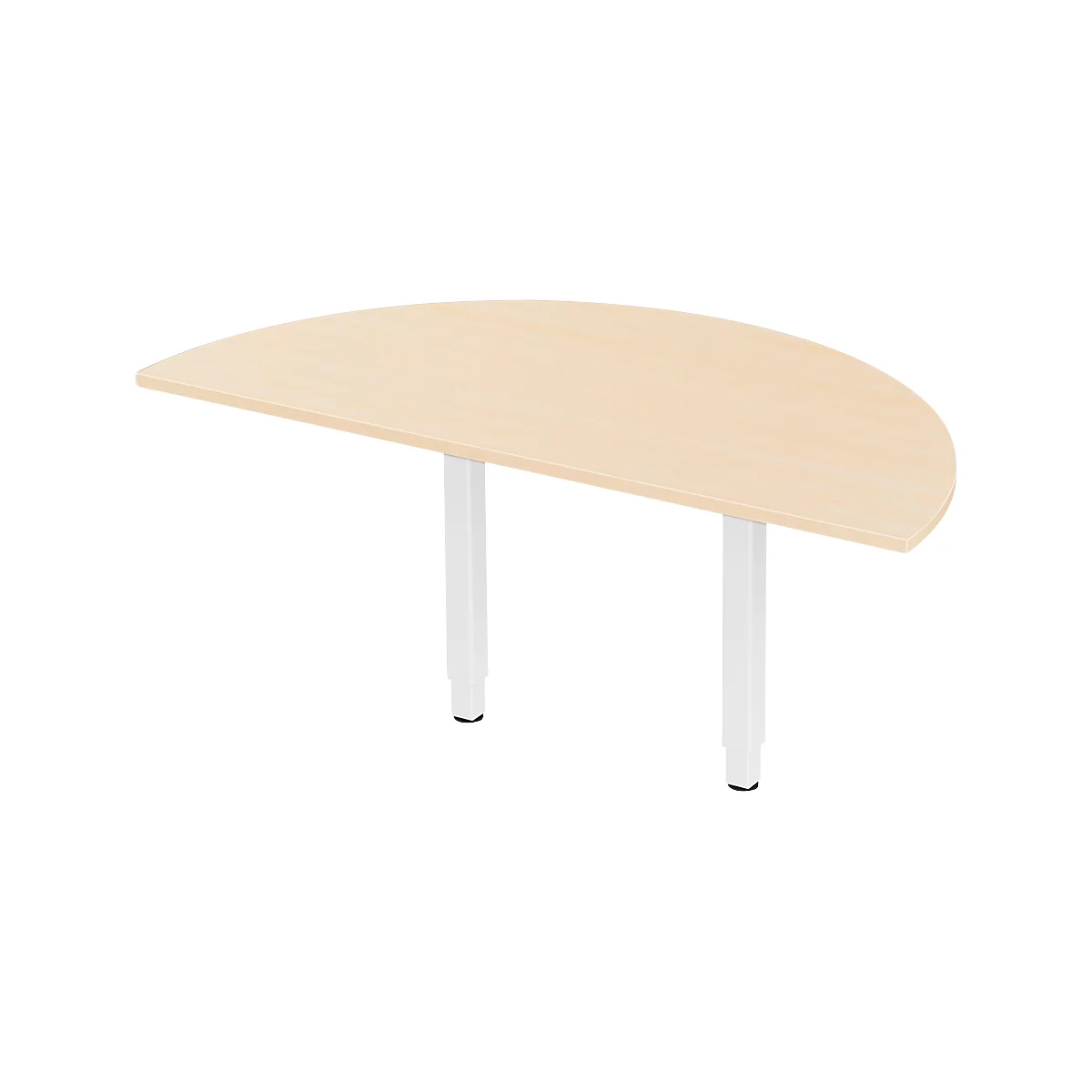 Schäfer Shop Select PLANOVA ERGOSTYLE aanbouwtafel, 1/2 cirkel, ahorn decor/wit