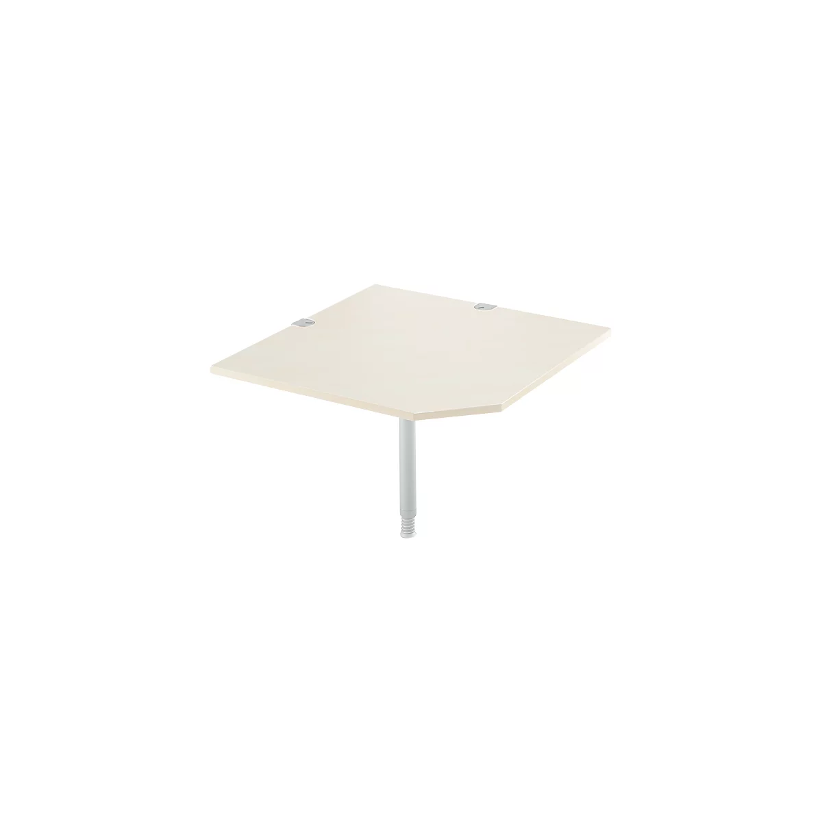 Schäfer Shop Select Plateau d'angle modulaire, CAD, pied, l. 1000 x P 1000 mm, érable/alu blanc