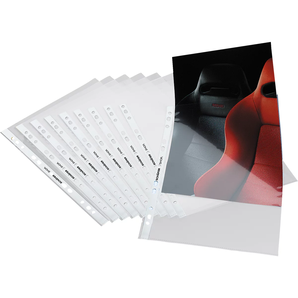 Schäfer Shop Select Pochette standard, DIN A4, ouverture en haut, 0,06 mm, 100 pièces, transparente, lisse